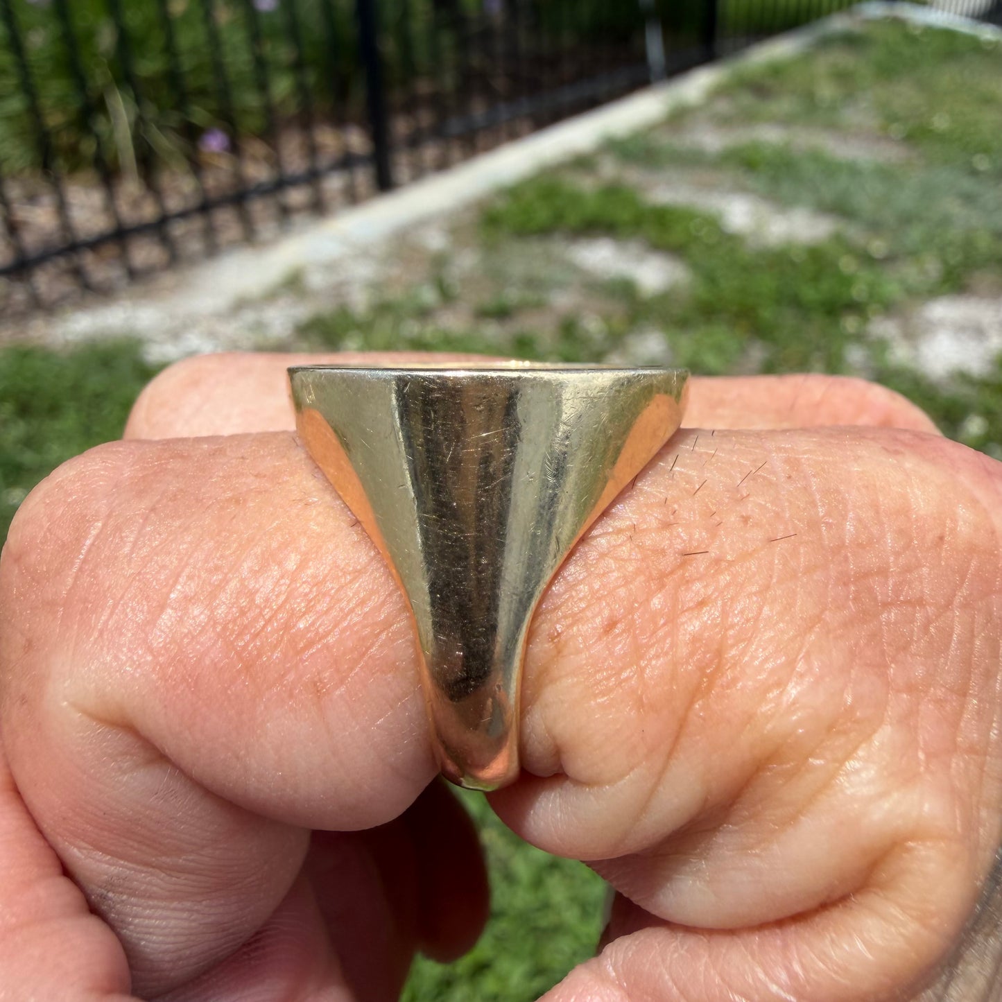 Vintage Bezel Set Solid 14k Yellow Gold 1887 $5 Liberty Coin Ring