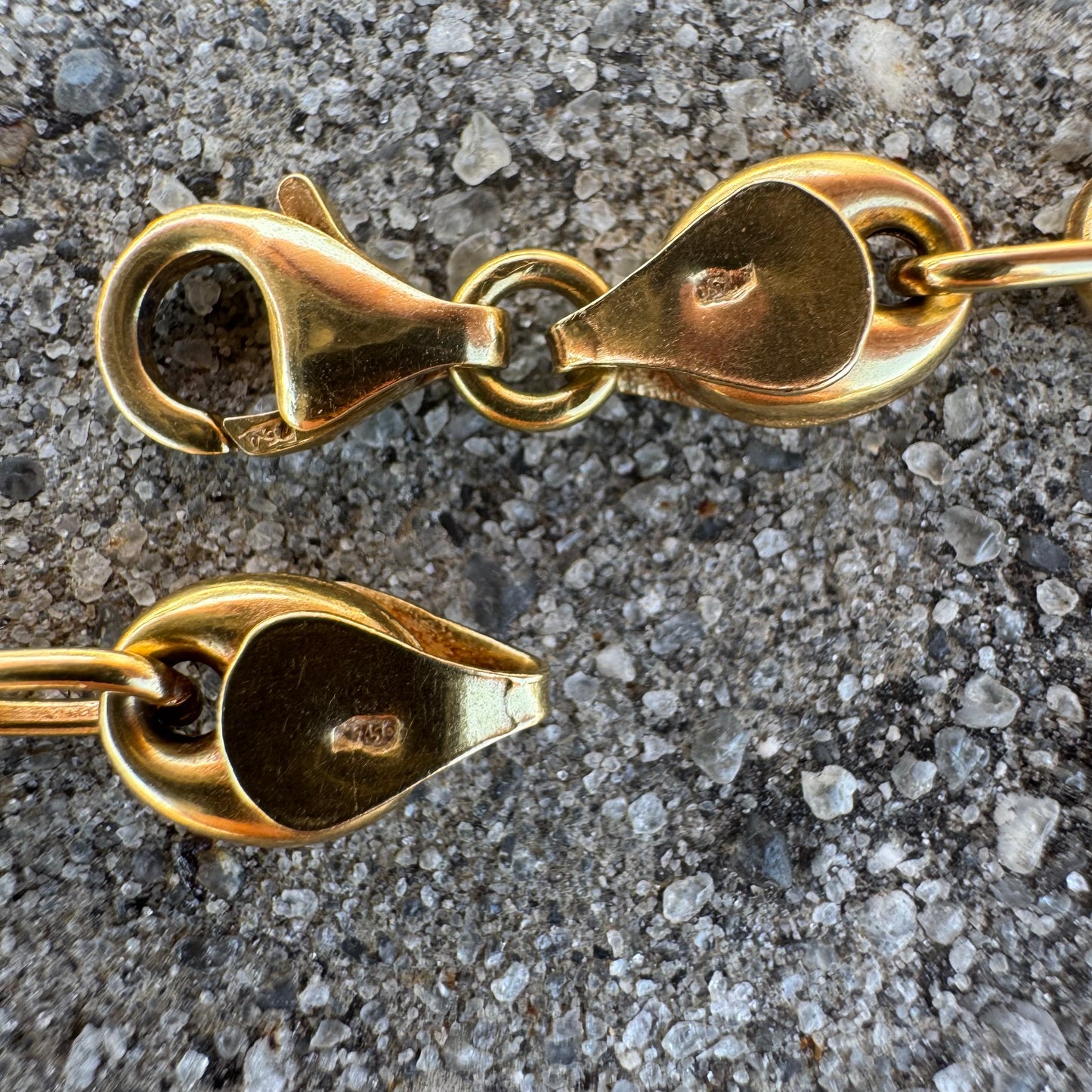 Vintage 18k Yellow Gold Classic Chunky Puffed Gucci Mariner Link Necklace (17”)