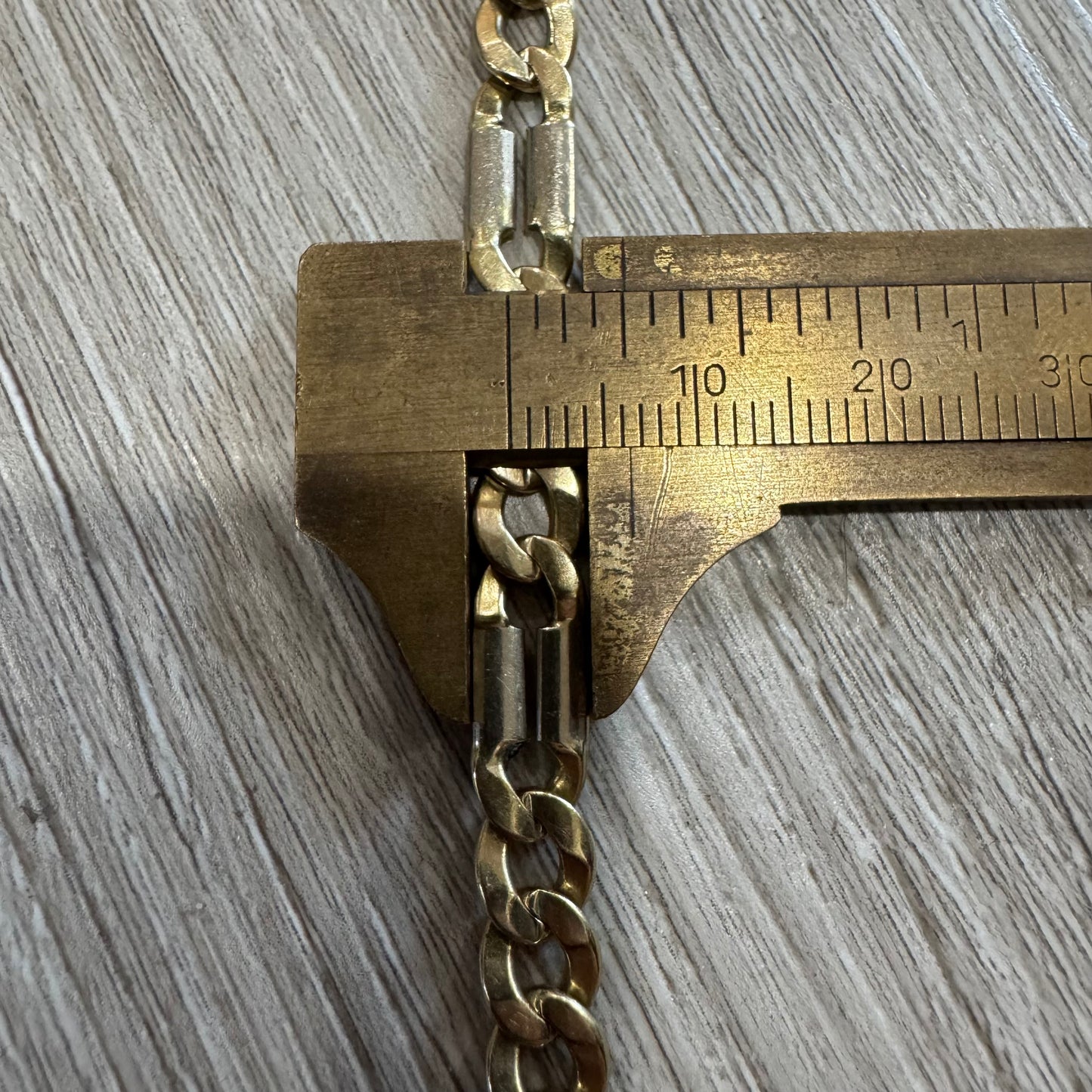 Vintage Solid 14k Yellow Italian Gold Tony Soprano Razorblade Curb Link Bracelet (8.25”)