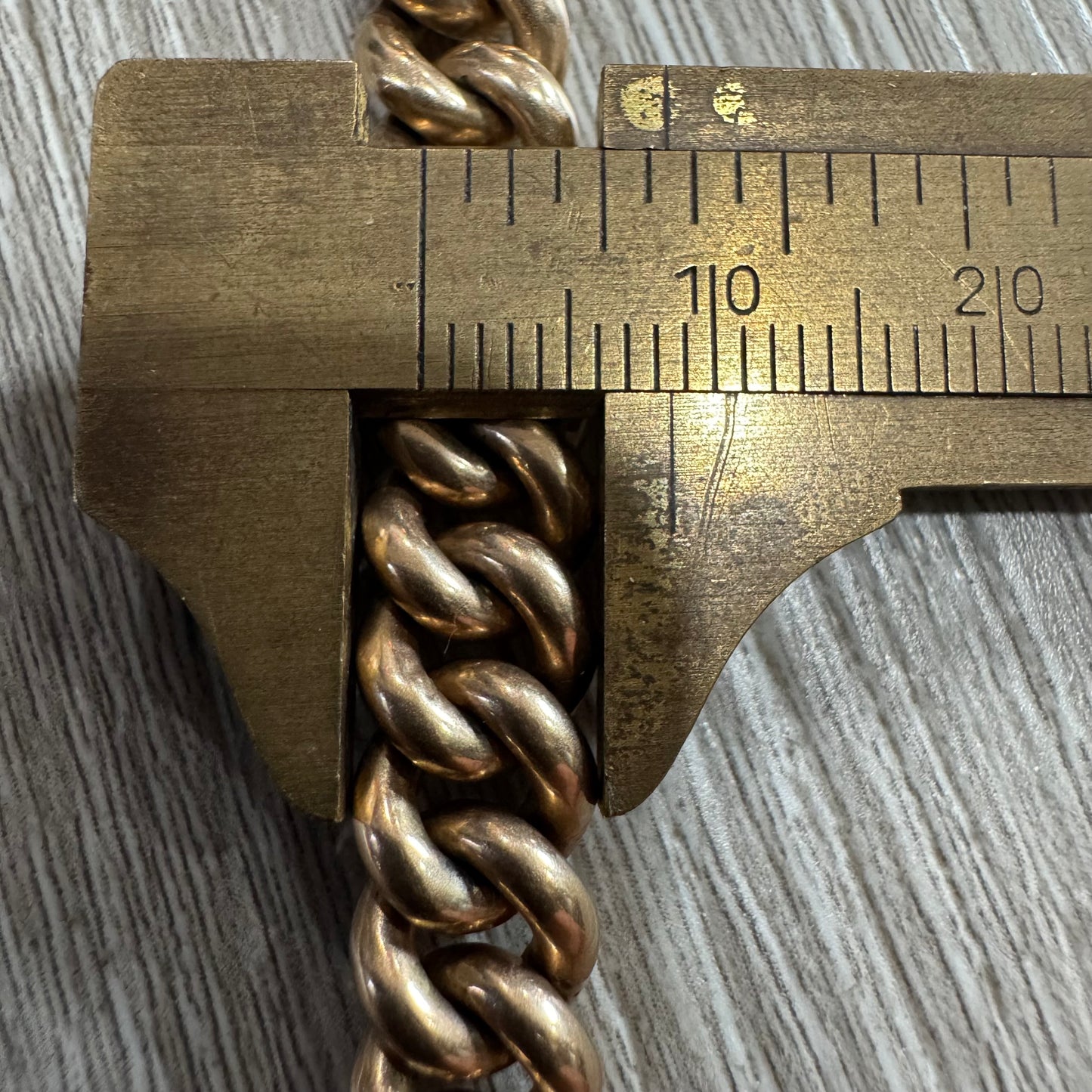 Antique Russian Hallmarked Solid 14k Gold Heavyweight Watch Chain (13.25”)