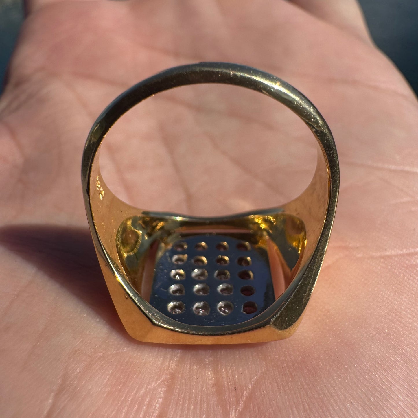 Vintage Solid 18k Gold 1.0ctw Natural VS Diamond Signet Ring (9.75)