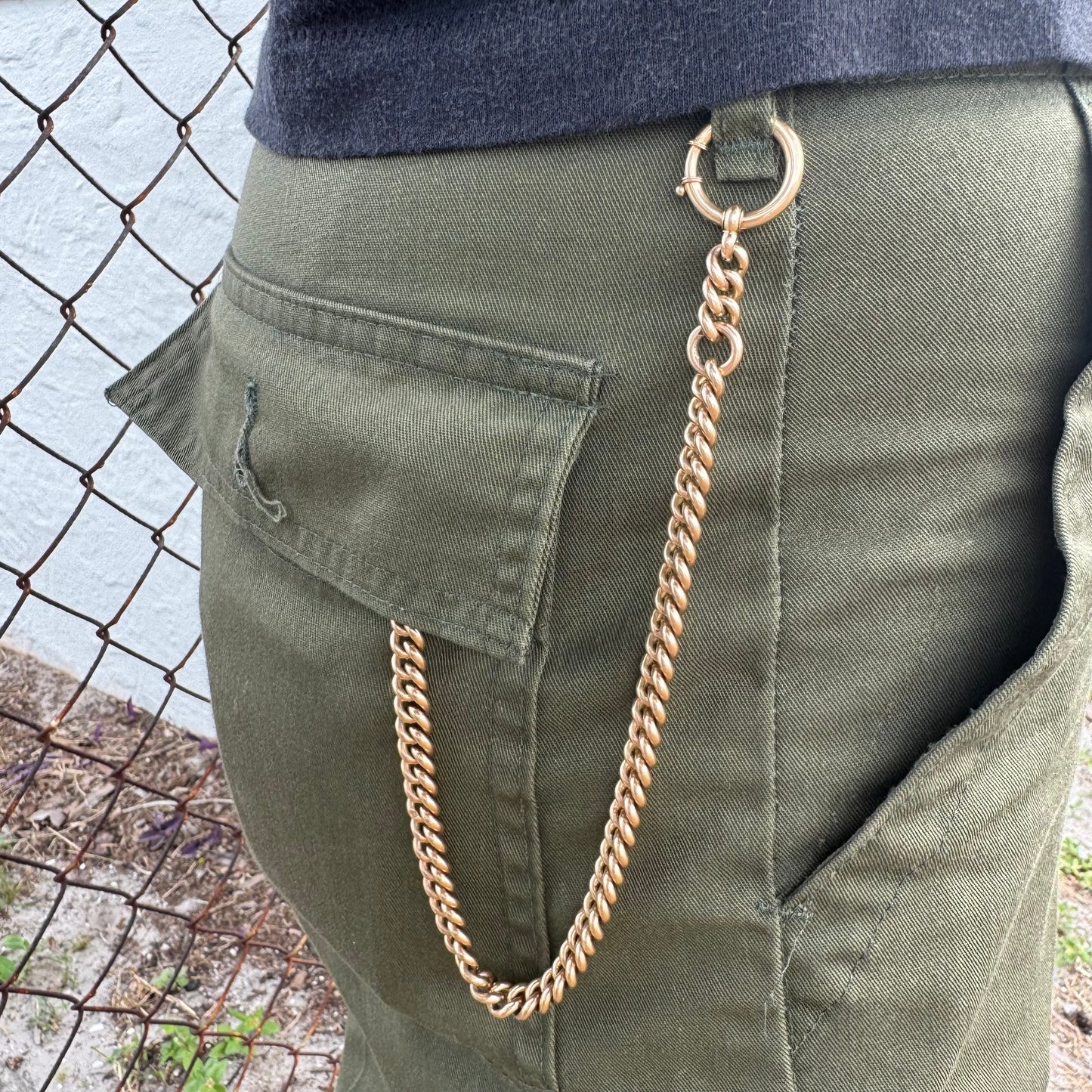 Antique Russian Hallmarked Solid 14k Gold Heavyweight Watch Chain (13.25”)