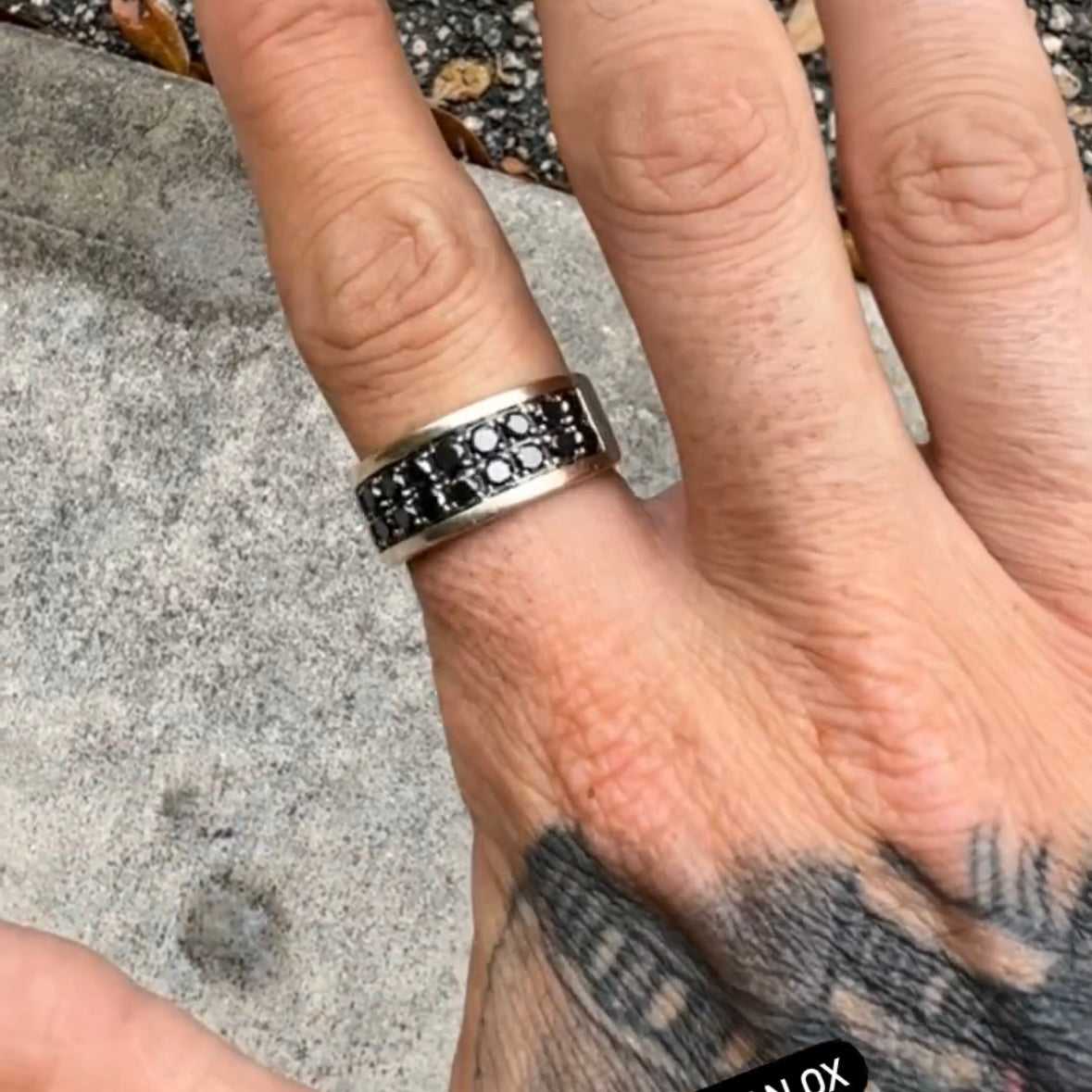 Black diamond ring