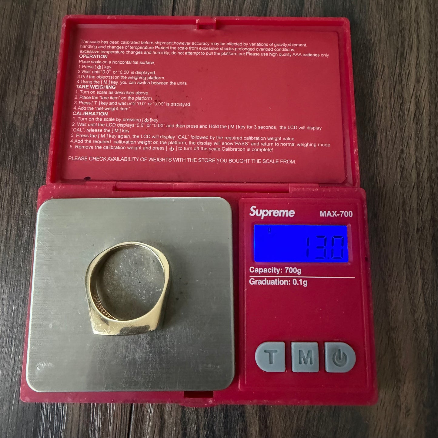 Vintage Custom Made Solid 14k Yellow Gold .50ctw VS+ Natural Diamond Trilogy Longhorn Signet Ring (12.5)
