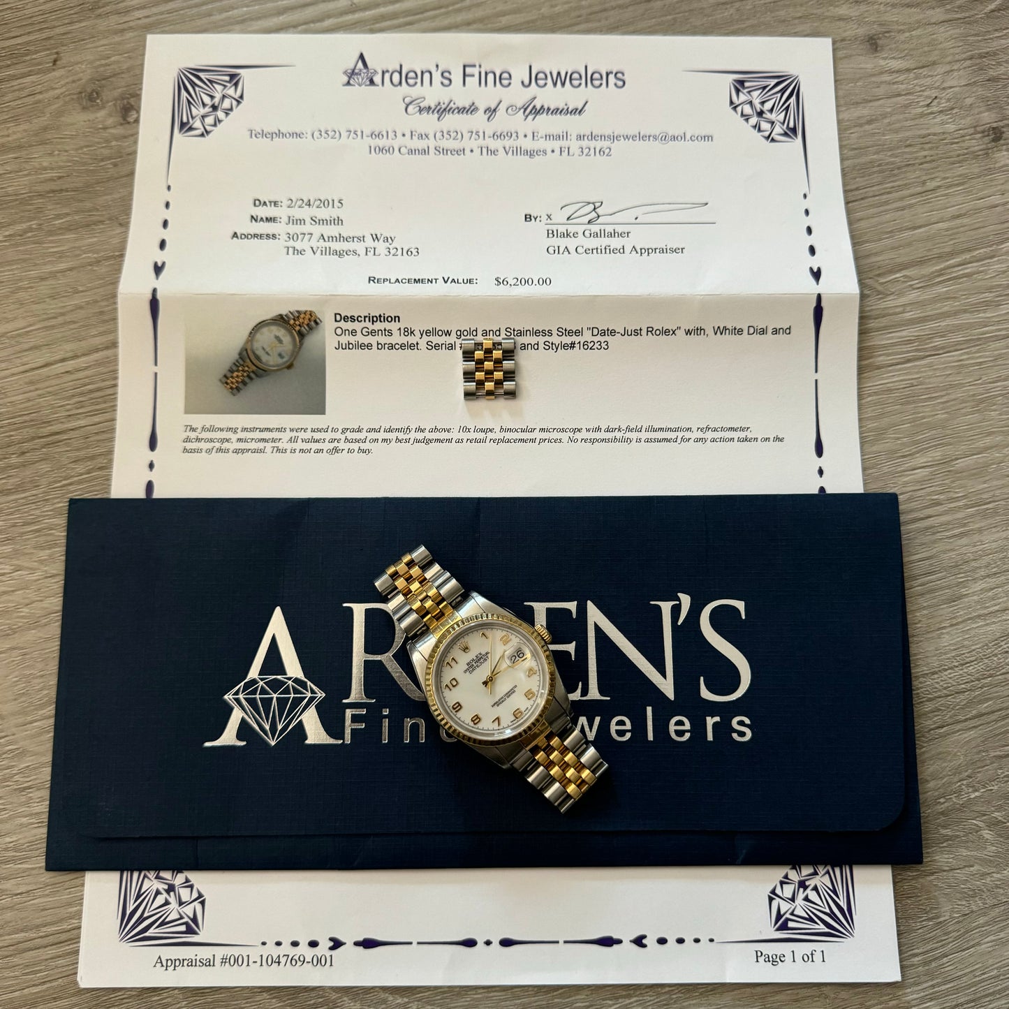 1996 Rolex Oyster Perpetual Datejust 16233 (36mm)