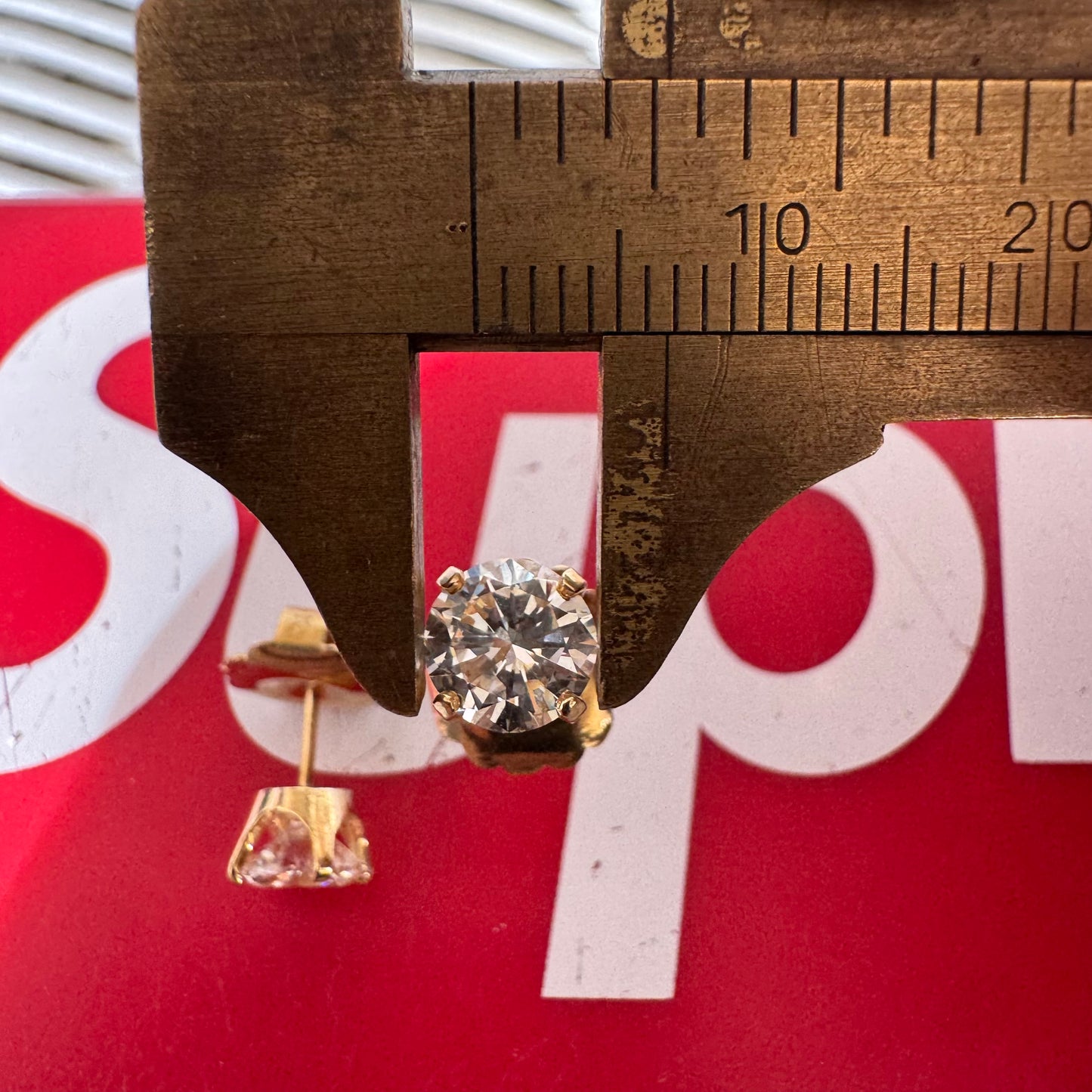 Vintage 2.0ctw Natural Diamond 4 Prong 14k Yellow Gold Stud Earrings