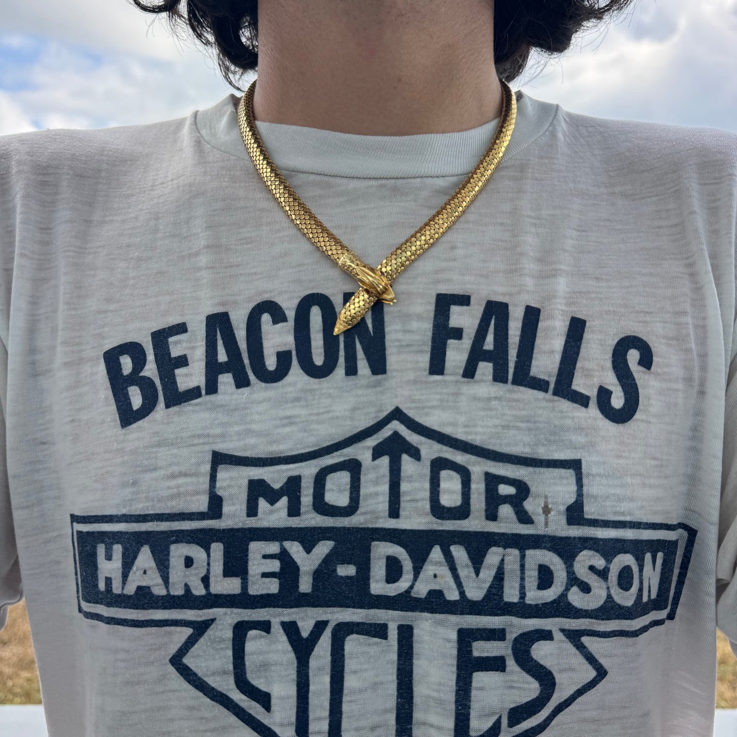Circa 1940’s Italian Designer 18k Yellow Gold Snake Necklace (20.5”)