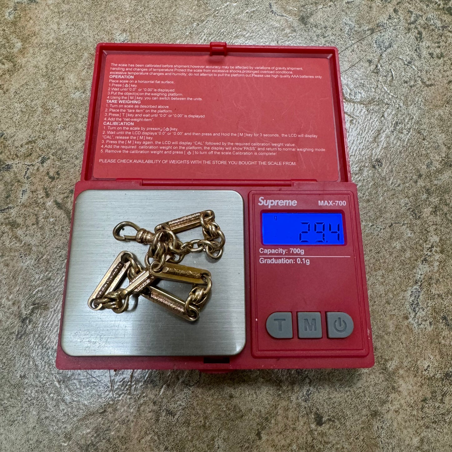 Victorian Solid 14k Gold Fancy Link Watch Chain Bracelet (8.5”)