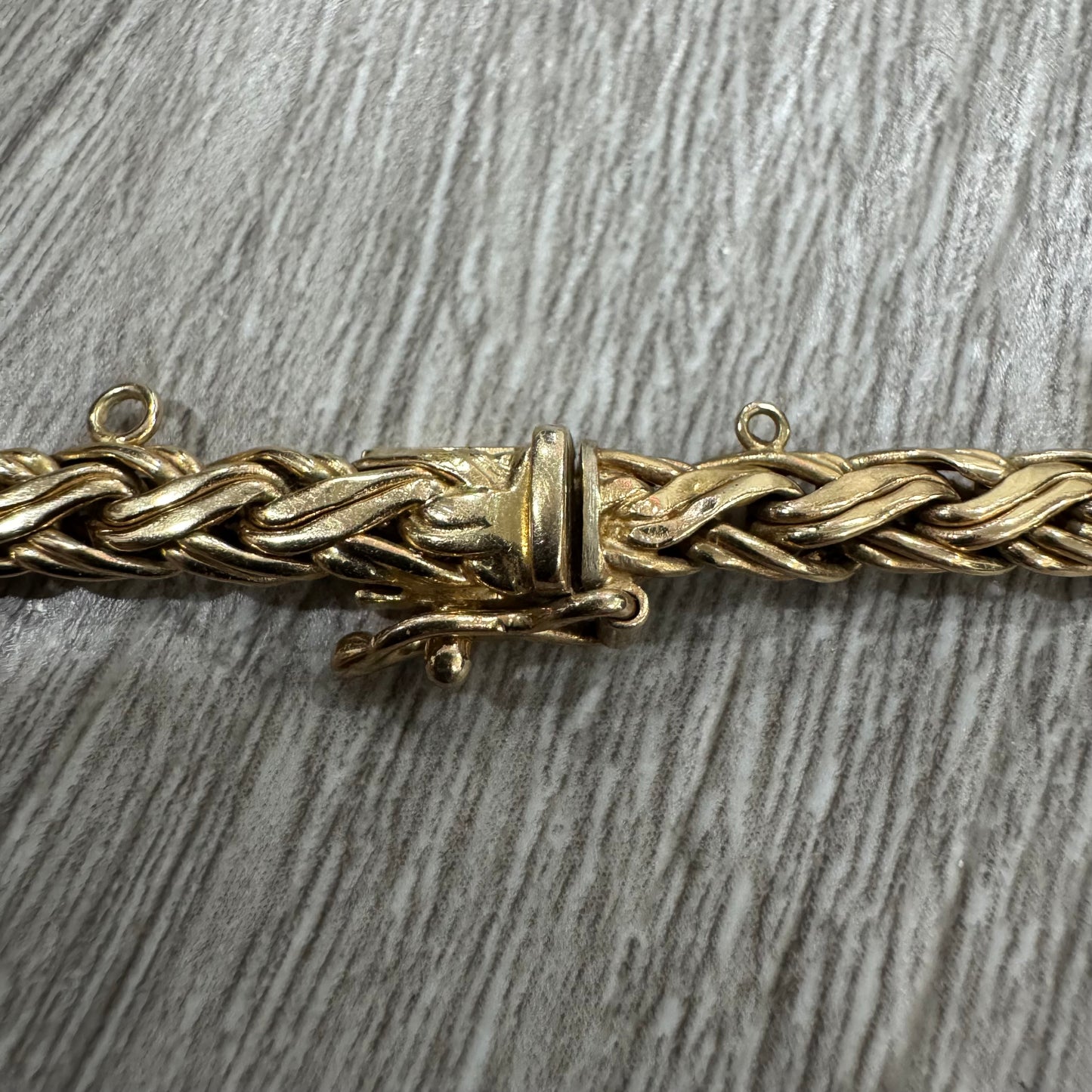 Vintage Tiffany & Co. 14k Yellow Gold Tapered Weaved Byzantine Link Necklace (16.25”)