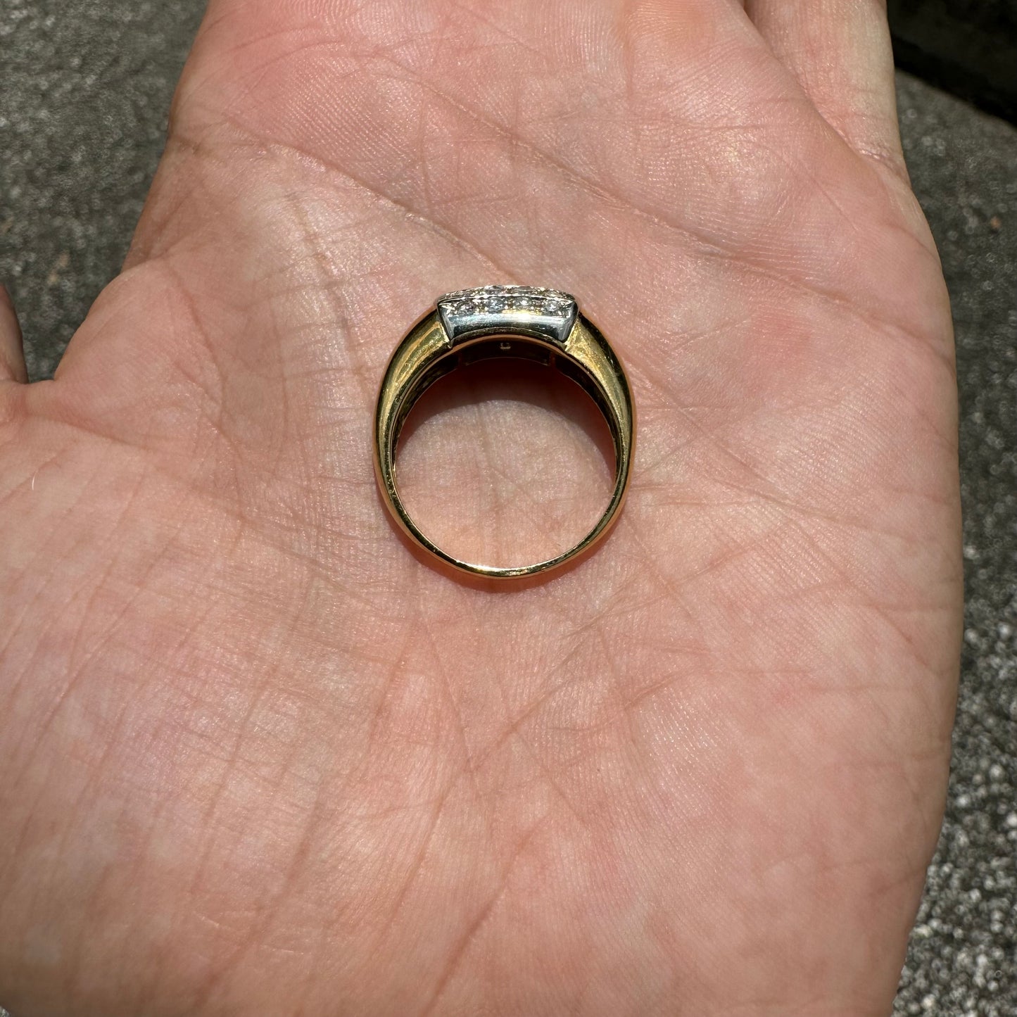Vintage 14k Yellow Gold 1.0CTW Flawless/VVS1 Natural Diamond Ring (8.75)