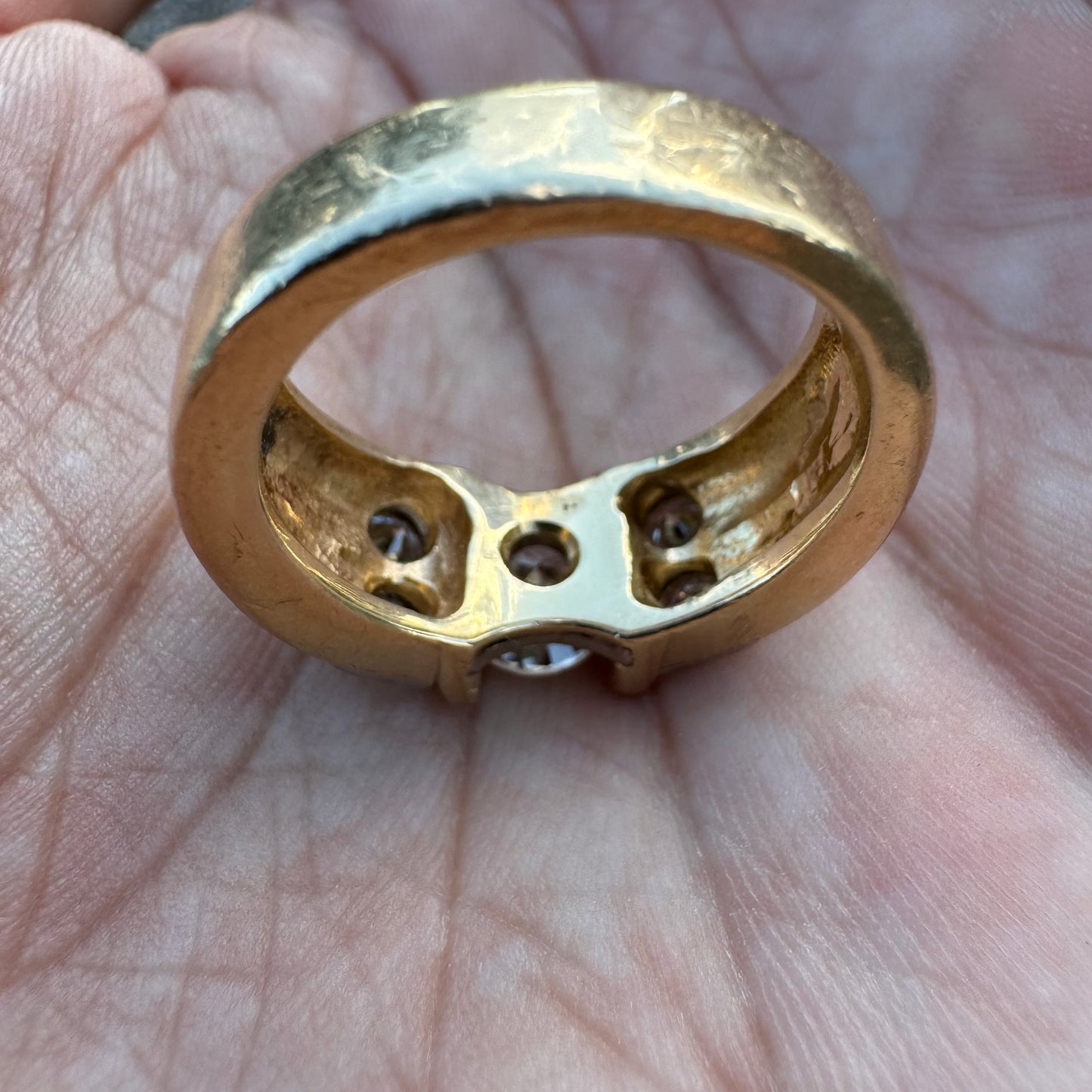 Vintage 1.25ctw Natural Diamond Solid 14k Yellow Gold Heavyweight Custom Ring (8)