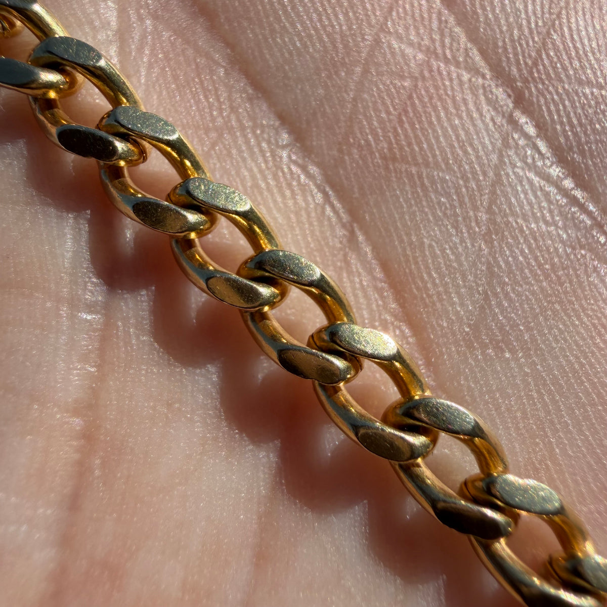 Vintage Balestra Solid 14k Yellow Italian Gold Cuban Curb Link Necklace (20”)