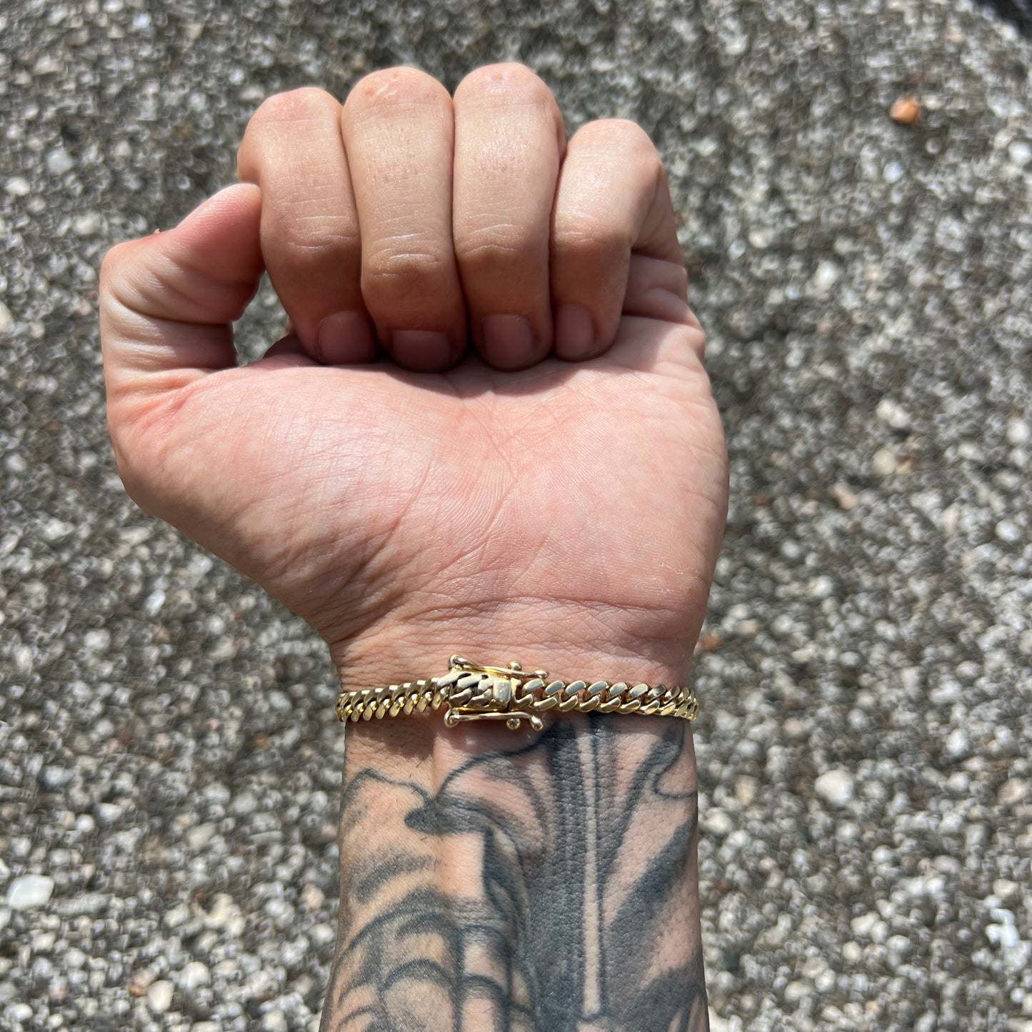 Vintage Solid 14k Yellow Gold Miami Cuban Link Bracelet (8”)