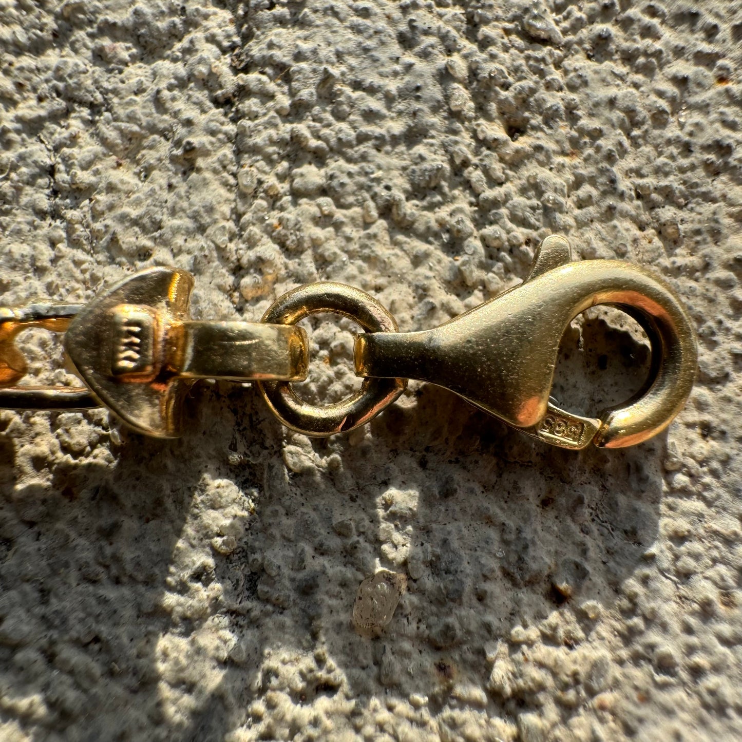 Vintage Solid 14k Yellow Gold Nugget Chaine D’Ancre Link Bracelet (7.5”)