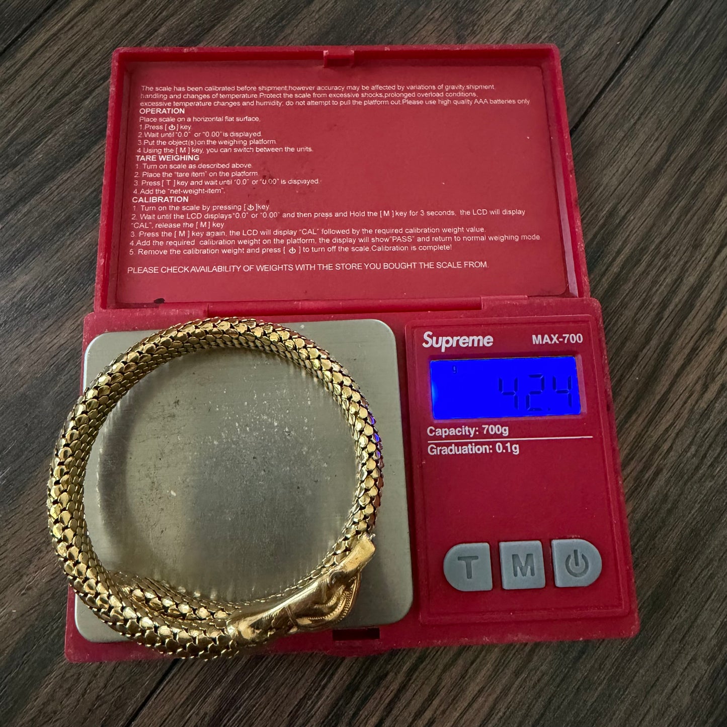 Circa 1940’s Italian Designer 18k Yellow Gold Flexible Mesh Heavyweight Snake Bracelet (6”-7.75”)