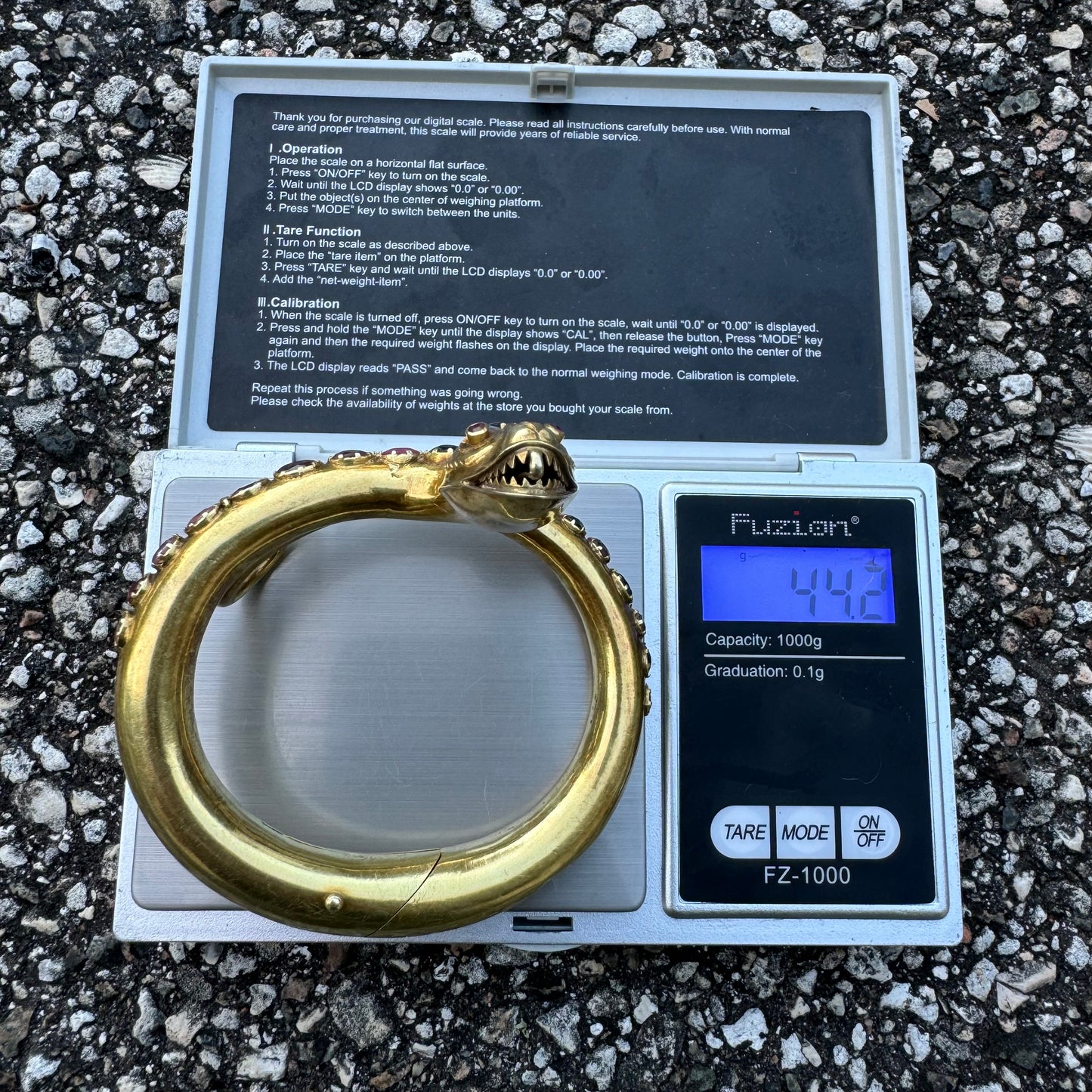 Mid 1800’s 15k Yellow Gold Blue And Pink Sapphire Encrusted Snake Bracelet (6”-7”)