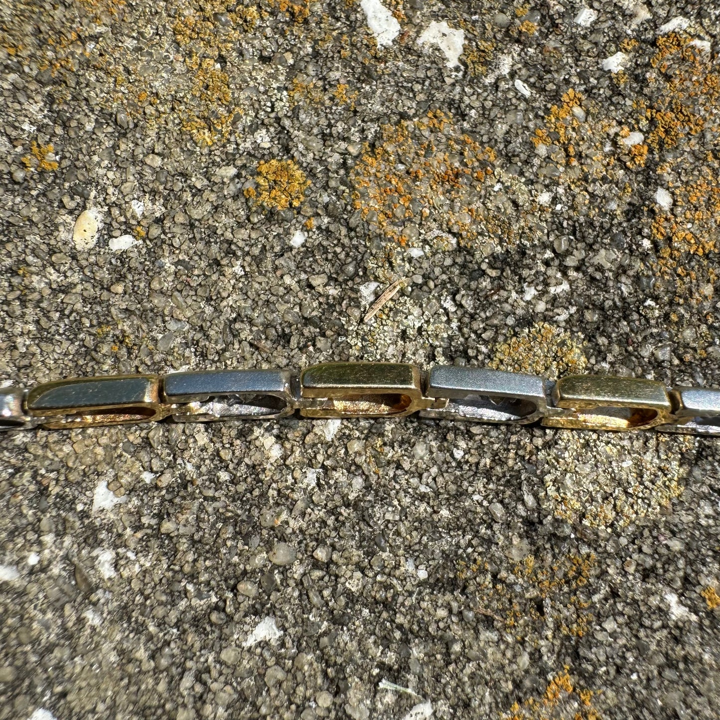 Vintage Solid 14k Two-Tone Gold 1.0CTW Natural Diamond Bracelet (7”)