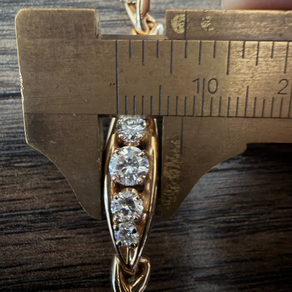 Vintage Solid 14k Yellow Gold 2.75ctw Natural Diamond Infinity Link Bracelet (7.25”)