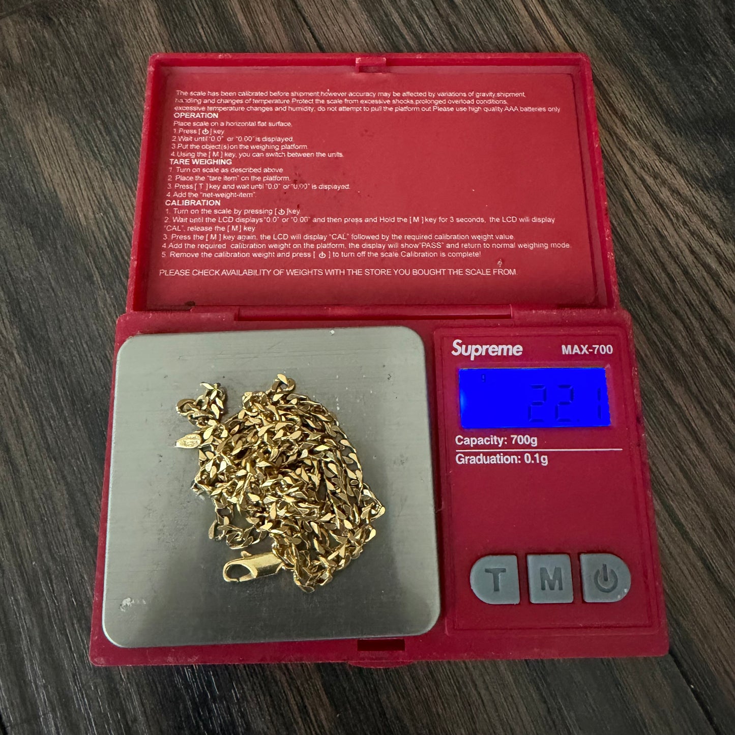 Vintage Solid 18k Italian Yellow Gold Classic Cuban Link Necklace (28”)