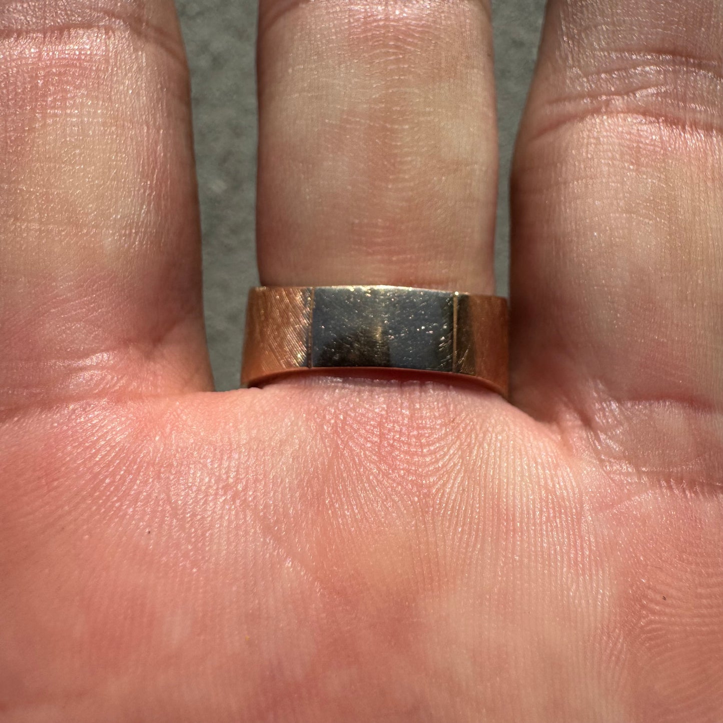 Mid-Century 14k Yellow Gold 21.6k Mexican Dos Pesos Coin Ring (9)
