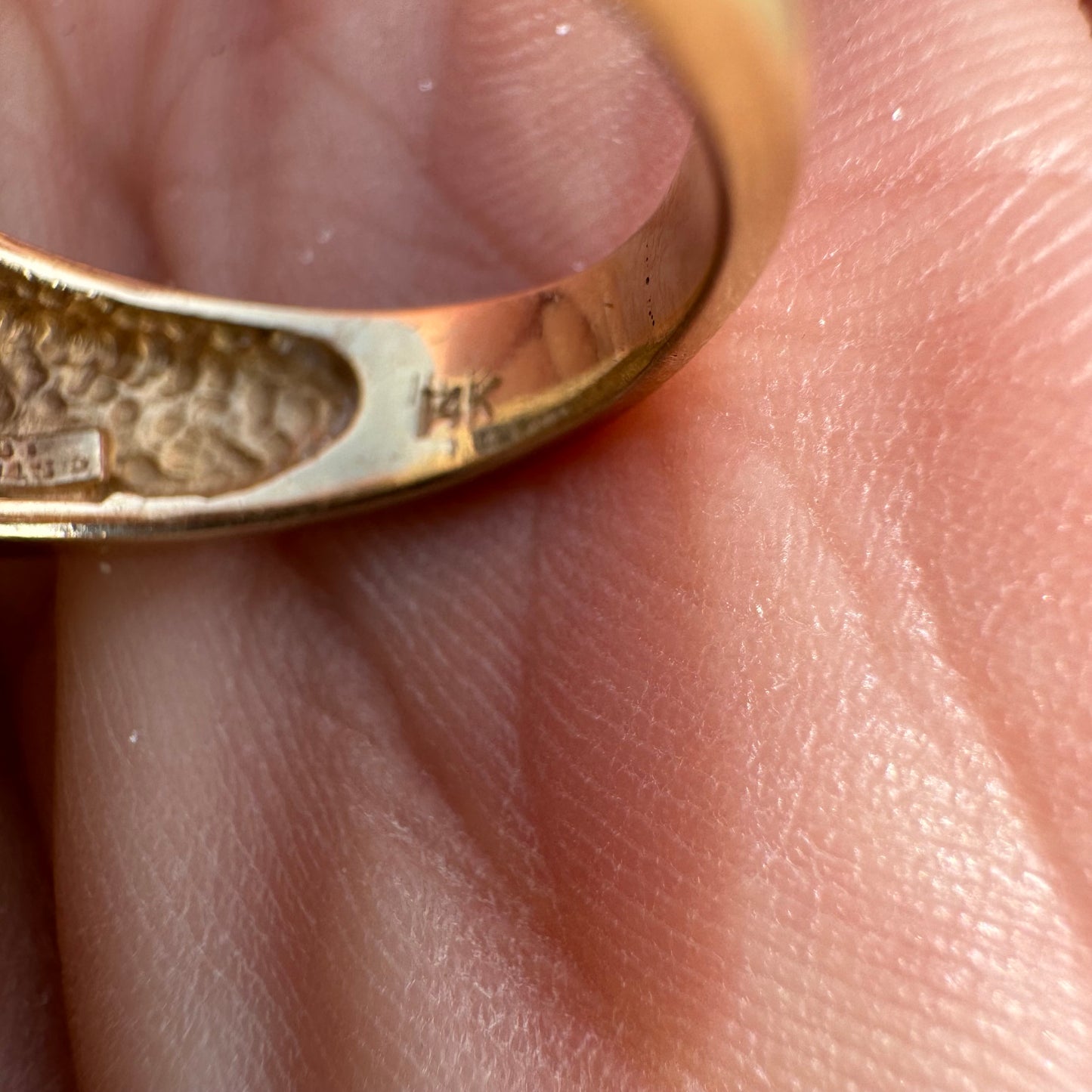 1967 14k Yellow Gold 1.25CTW Natural Diamond Flooded Hand Wrought Ring By Stuller (6.5)