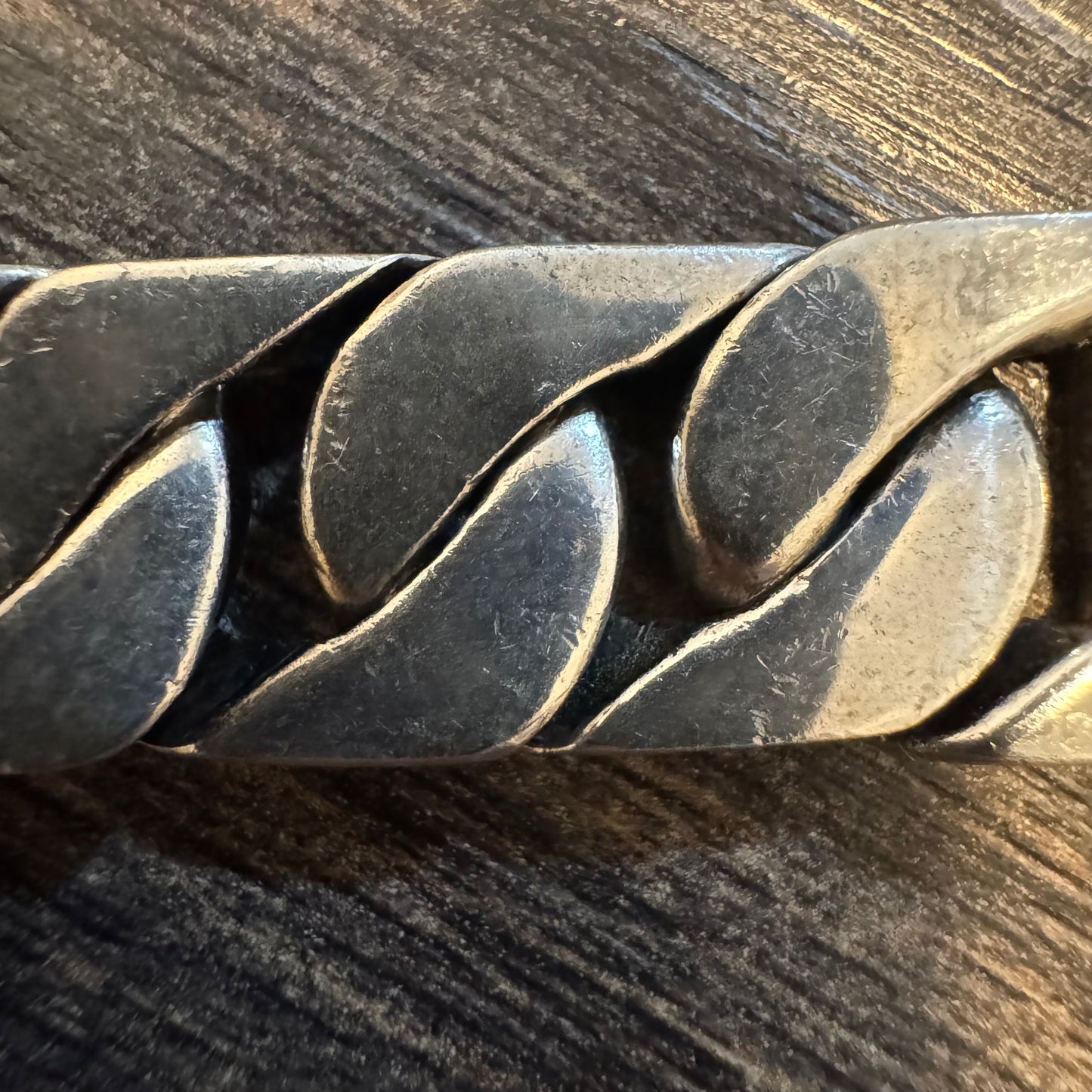 Gucci Solid Sterling/.925 Double Tiger Cuban Link Bracelet (Size:16/6.75”)