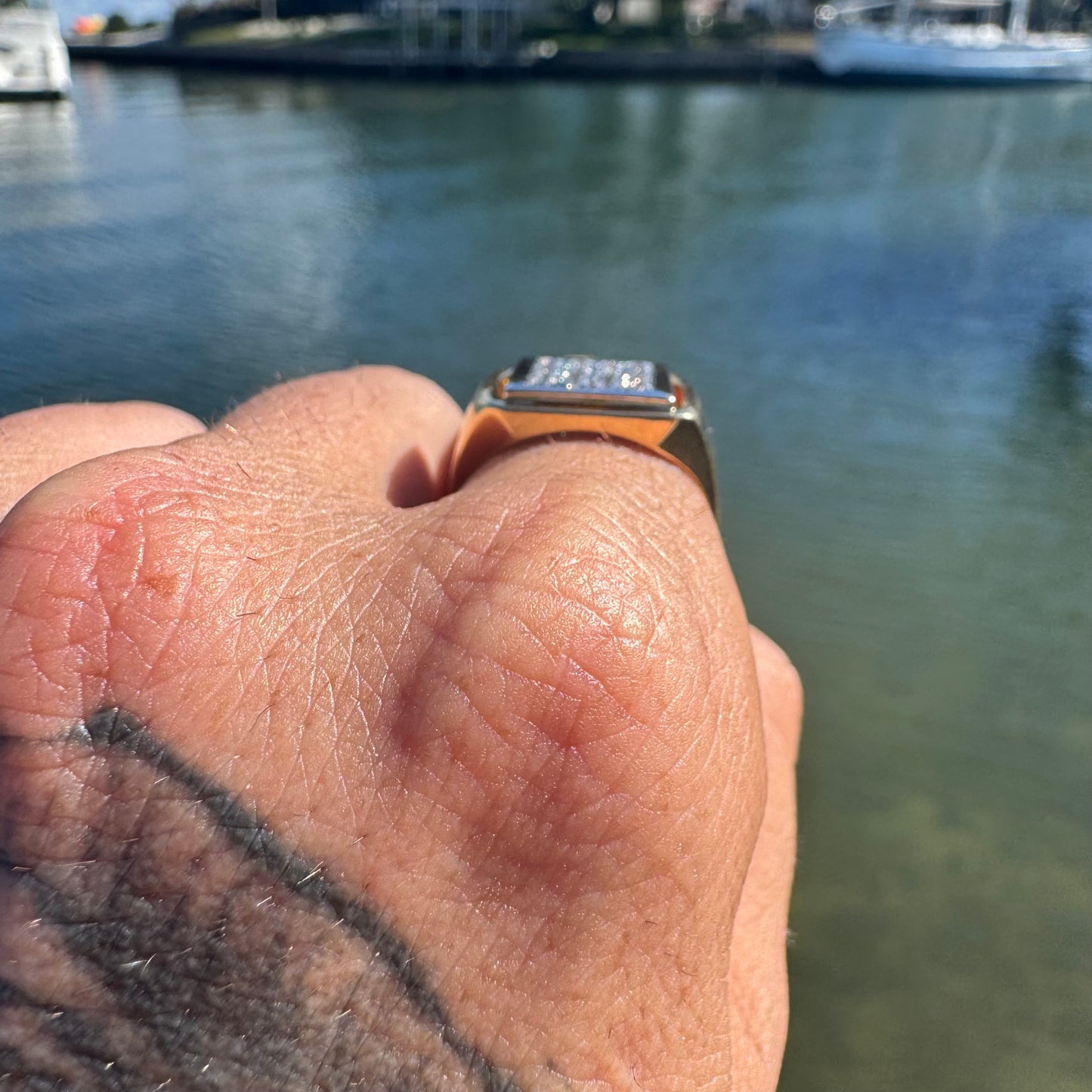 Vintage Solid 18k Gold 1.0ctw Natural VS Diamond Signet Ring (9.75)