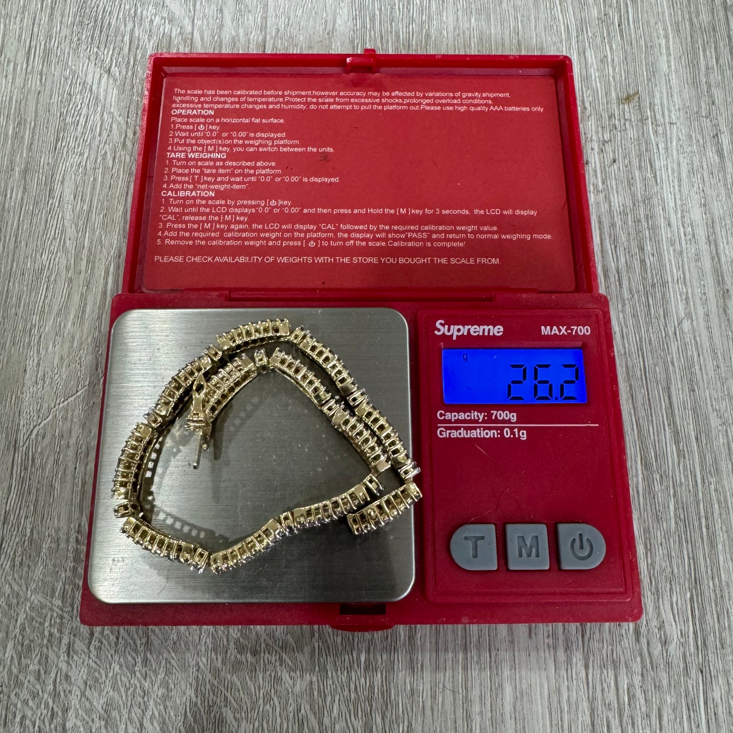 Vintage Heavyweight 14k Gold 3.6ctw Natural Diamond Bracelet (8”)