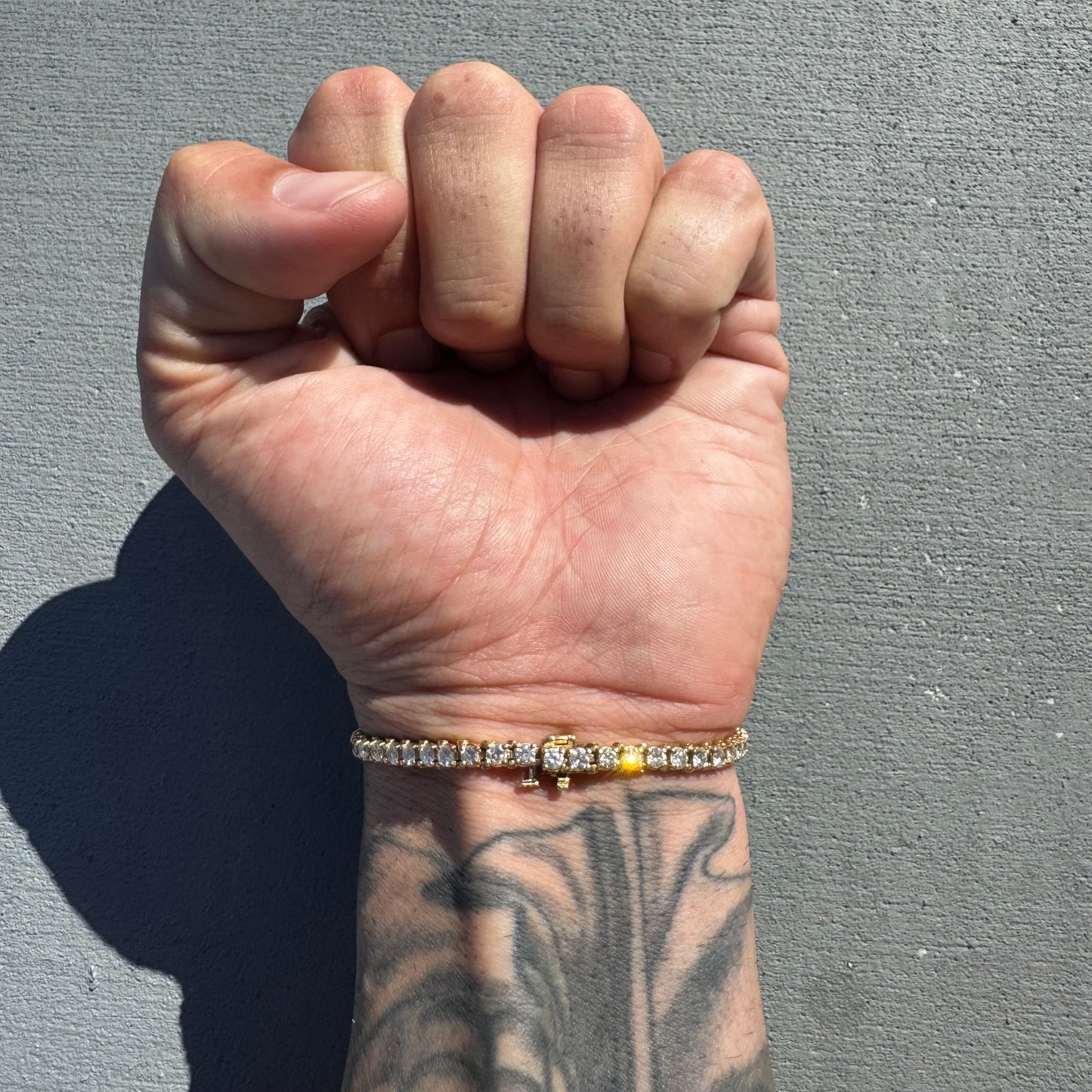 Vintage Solid 14k Yellow Gold 4.0ctw Natural Diamond Tennis Bracelet (6.5”)