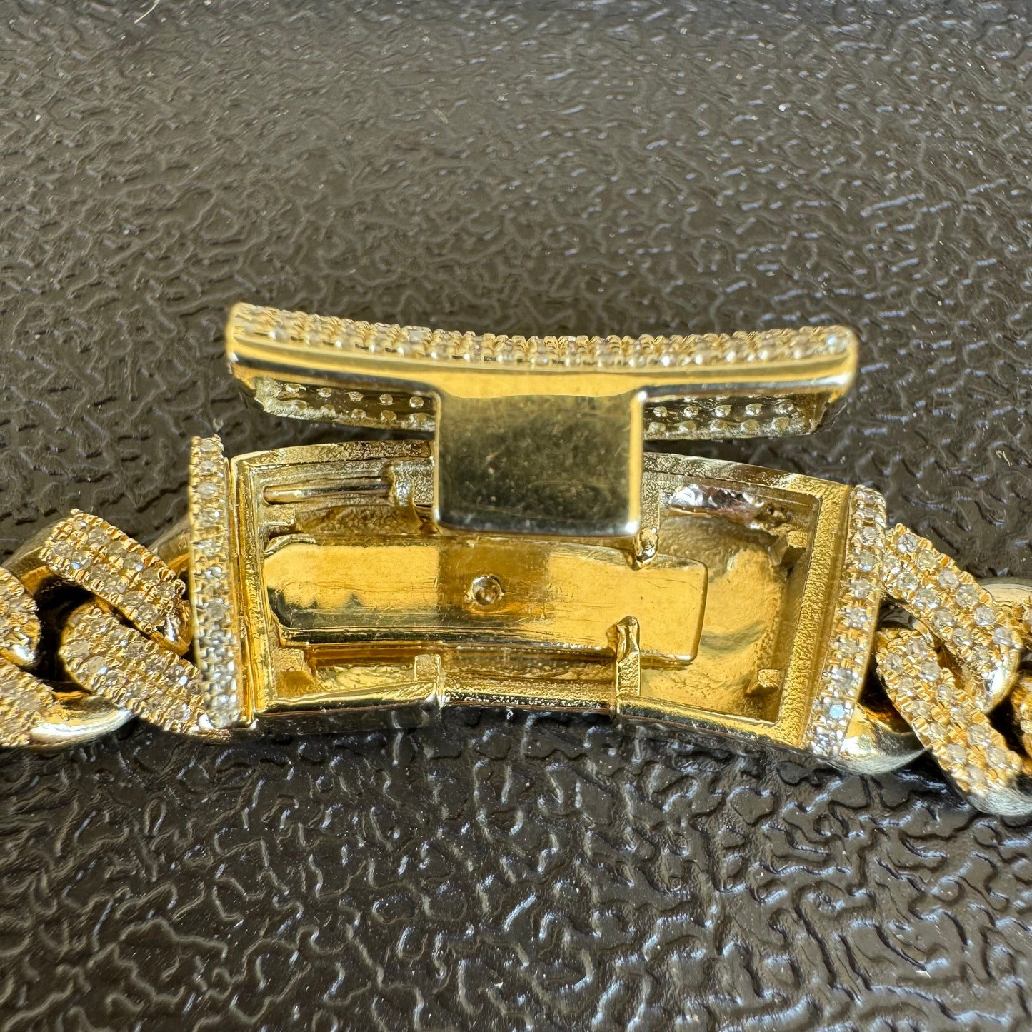 Solid 10k Yellow Gold 2 Row Prong Set 20.0ctw Natural Diamond Cuban Link Necklace (20”)