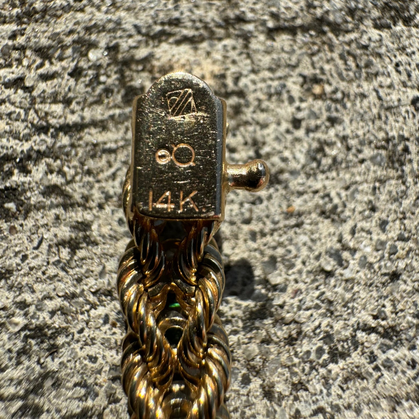 1980’s Solid 14k Yellow Gold 2.0CTW Natural Emerald And Diamond Double Rope Bracelet (7”)