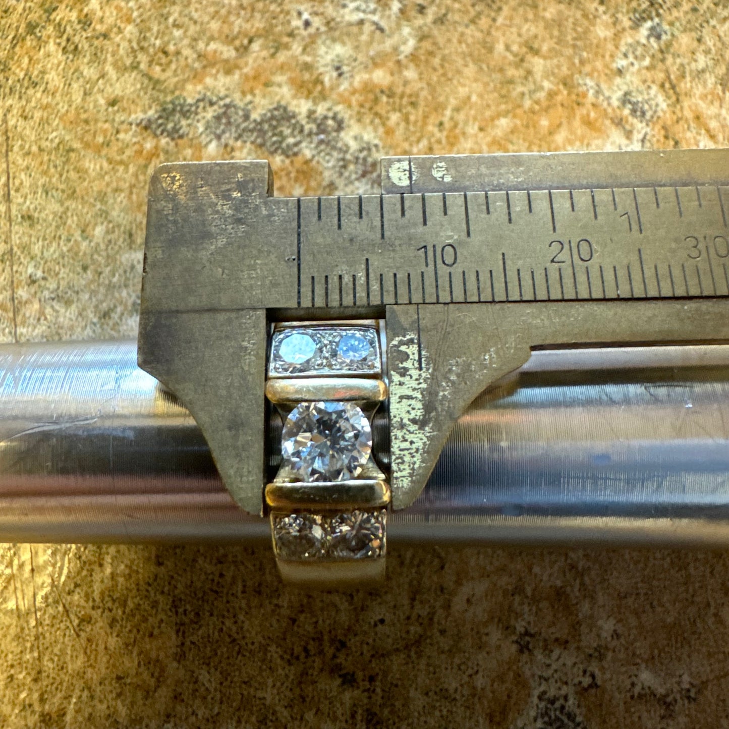 Vintage 1.25ctw Natural Diamond Solid 14k Yellow Gold Heavyweight Custom Ring (8)