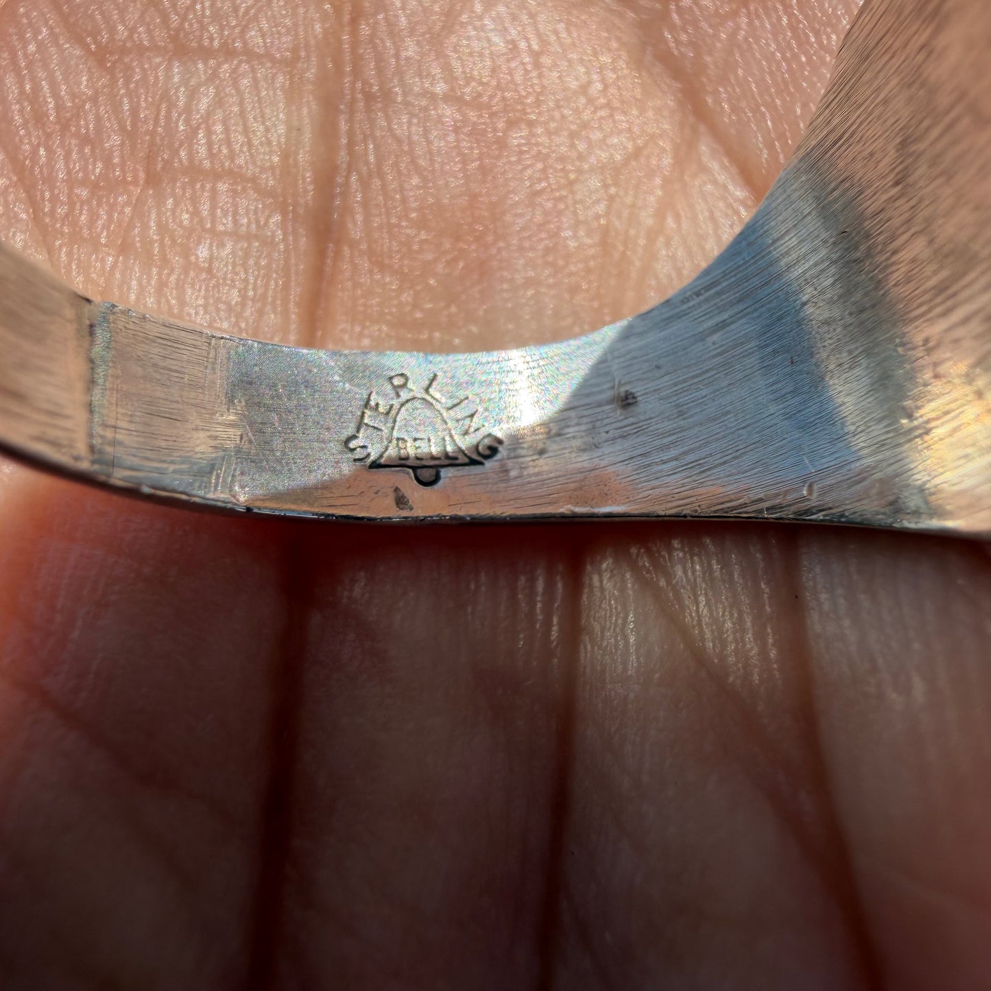 1930’s Bell Trading Post Natural Old Mine Cut Diamond Goodluck Horseshoe Ring (10.25)