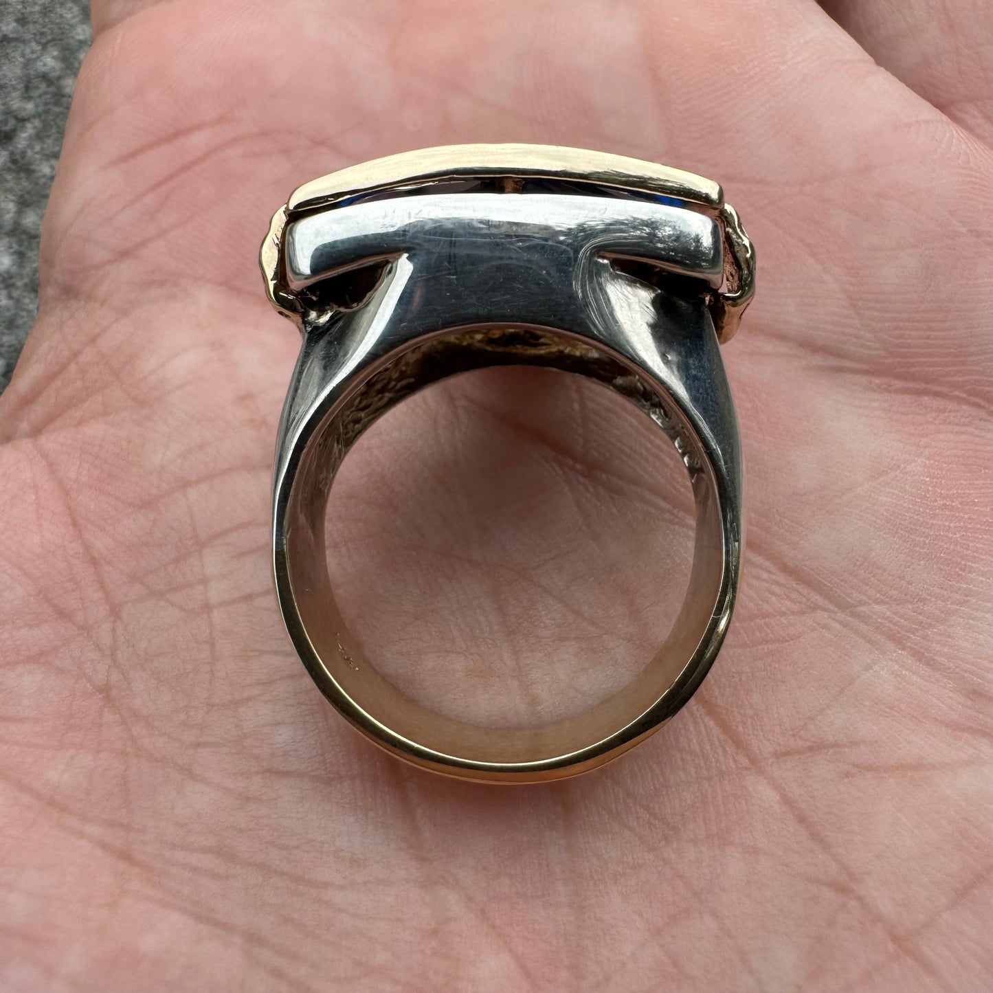 Custom Made 14k Yellow Gold And Sterling Silver Divers Mask Ring By Florida Key’s Jewelery (10)