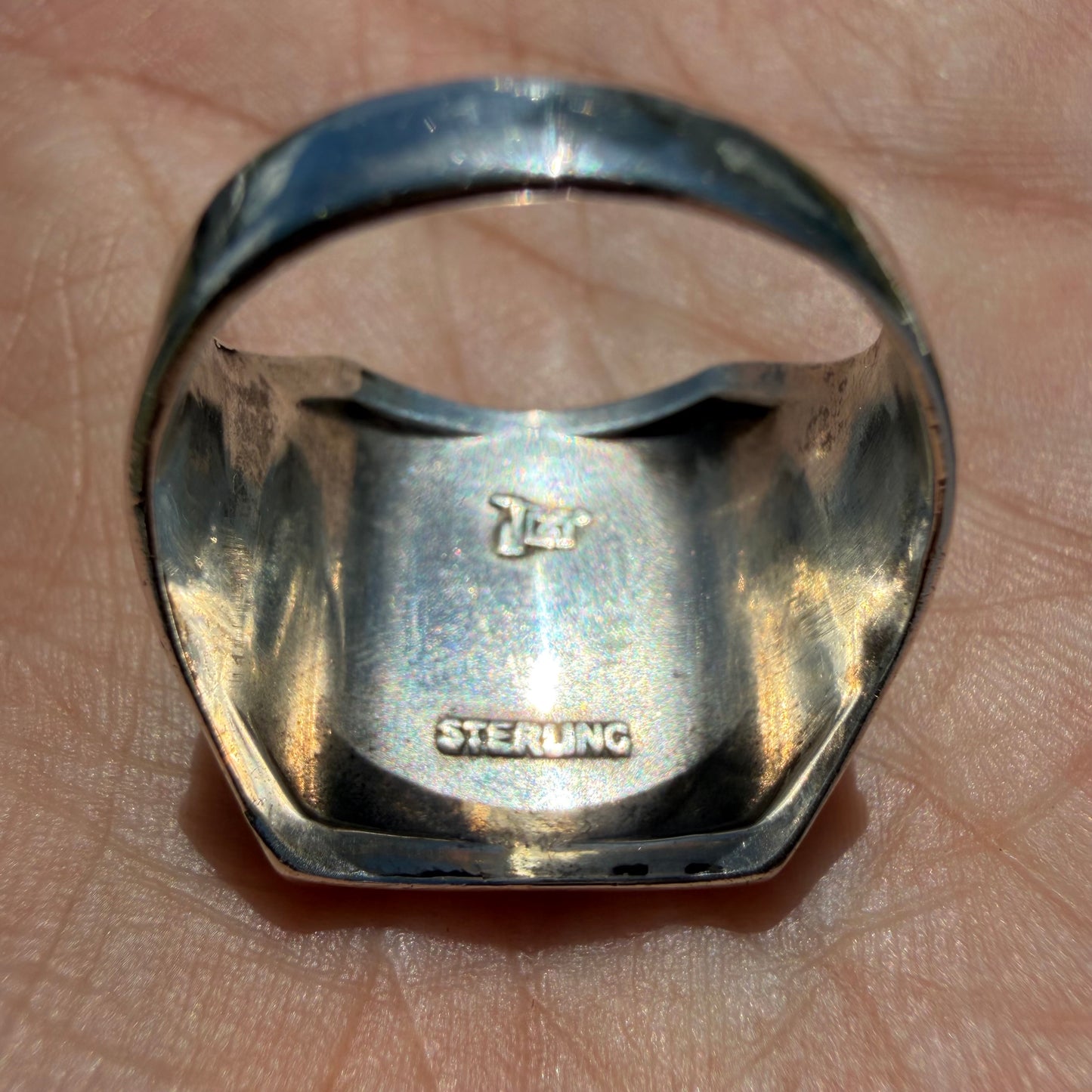 1960’s Bell Trading Post Sterling Silver Thunderbird Signet Ring (10)