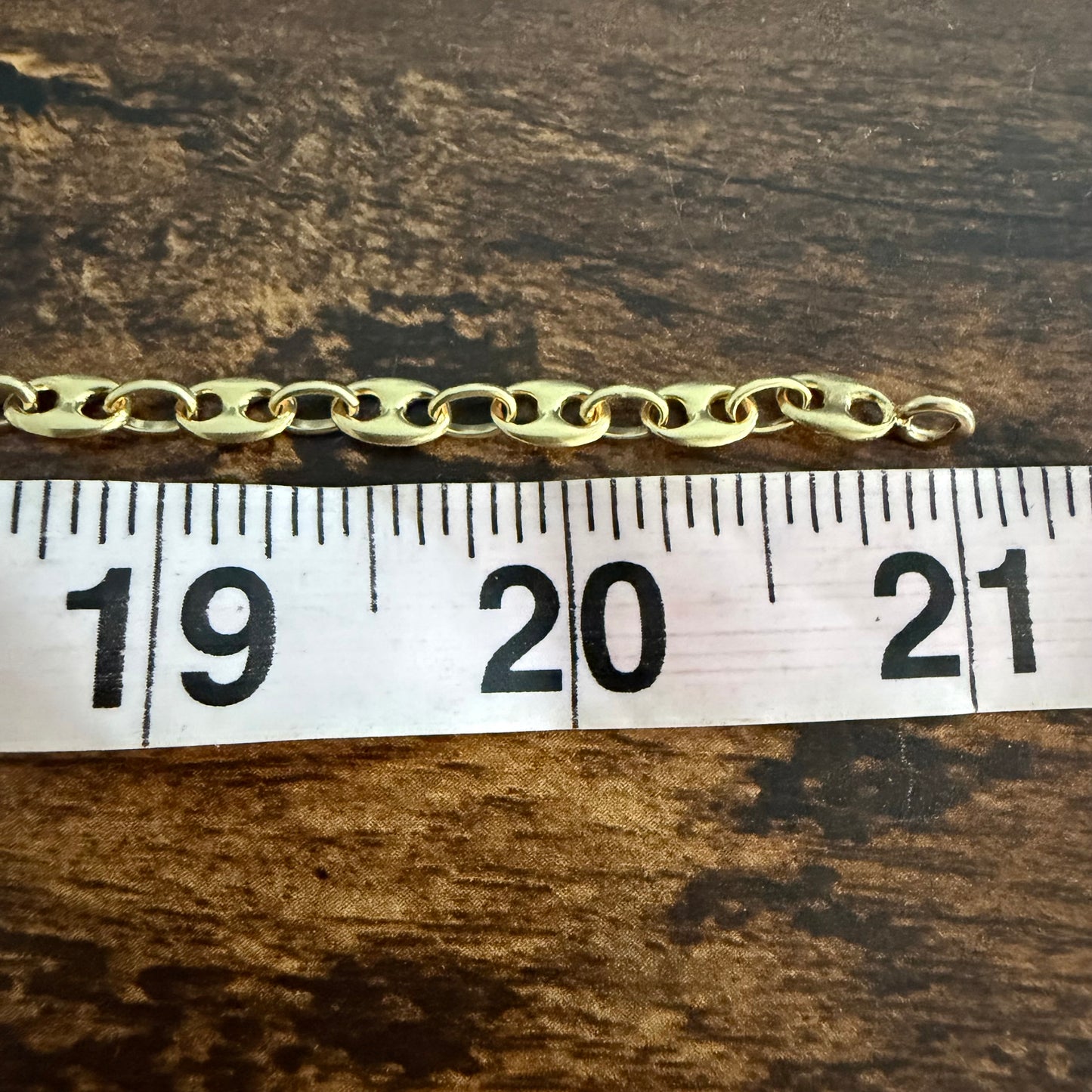 Vintage Solid 18k Italian Yellow Gold Puffed Mariner Link Necklace (21”)