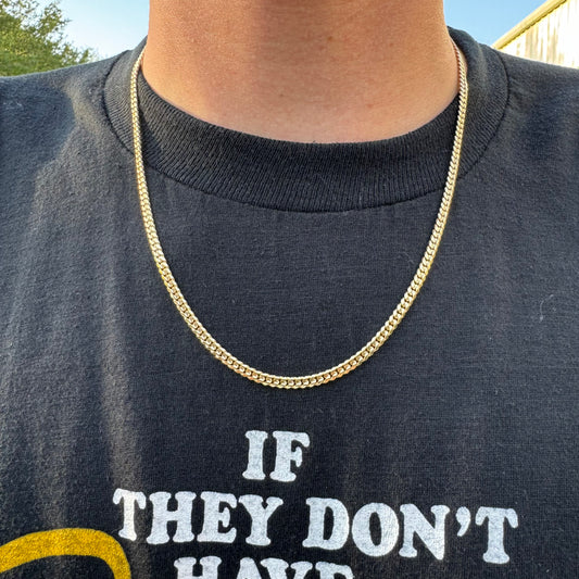 Brand New Solid 18k Italian Yellow Gold Miami Cuban Link Necklace (20”)