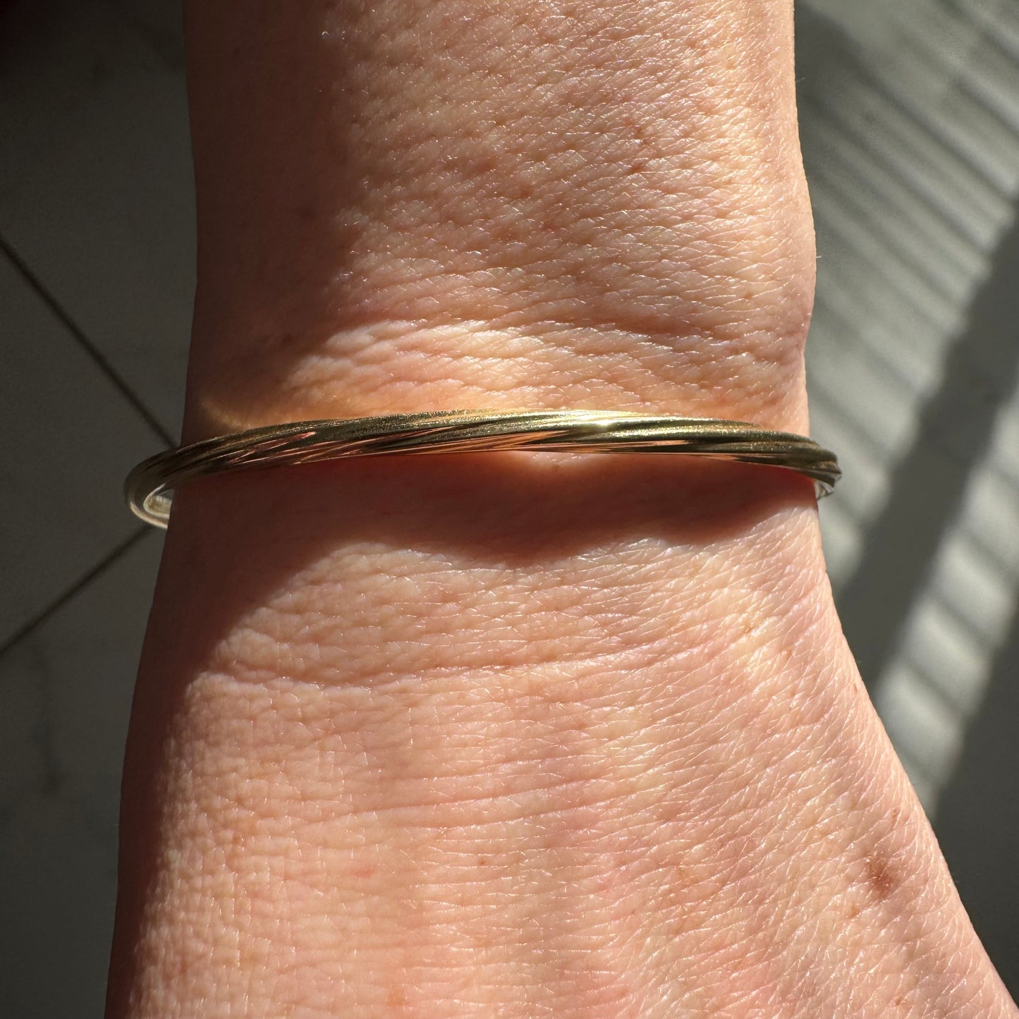 Vintage Tiffany & Co. 14k Yellow Gold Bangle Bracelet (7.5”)