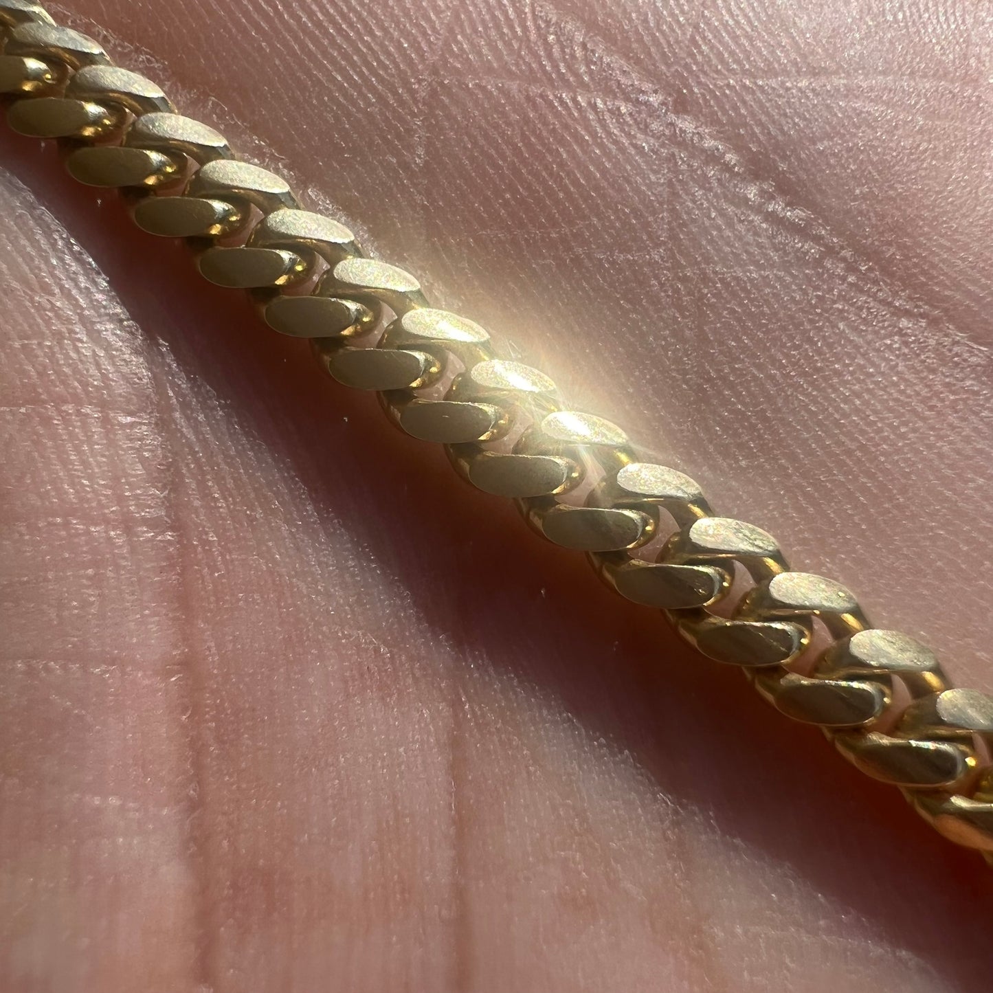 Solid 14k Yellow Gold Italian Made Miami Cuban Link Necklace (20”)