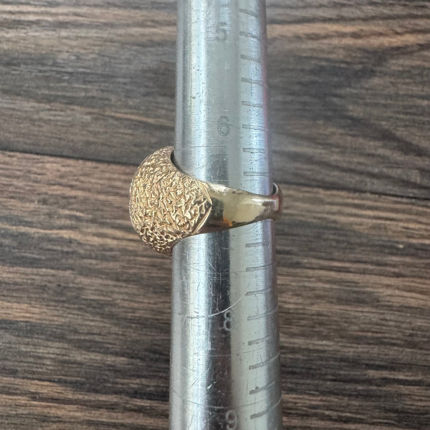 1853 $1 Gold Liberty Coin (22k) Solid 14k Yellow Gold Natural Diamond Halo Nugget Ring (7)