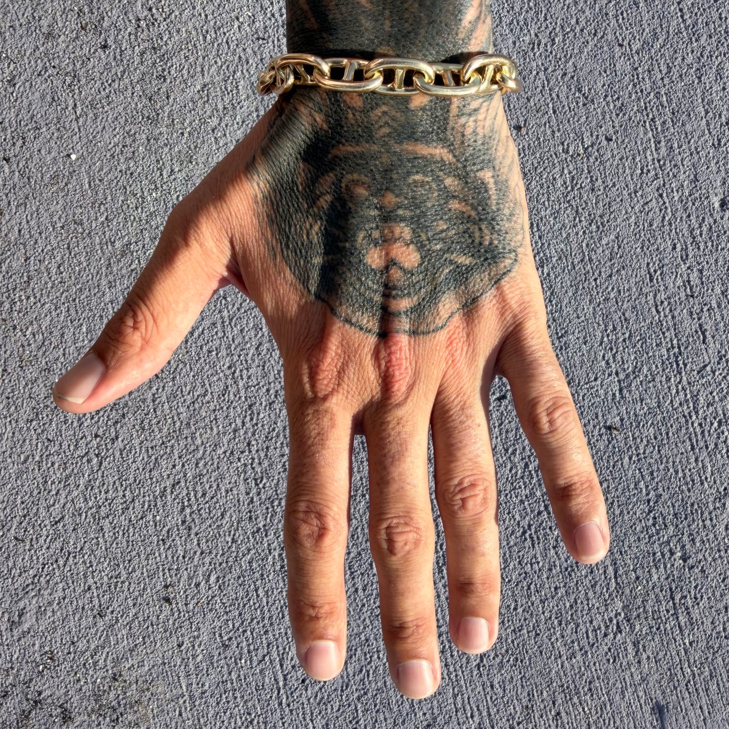 1970’s Super Heavyweight Solid 14k Yellow Gold Chunky Chaine D’ Ancre Mariner Link Bracelet (9.5”)