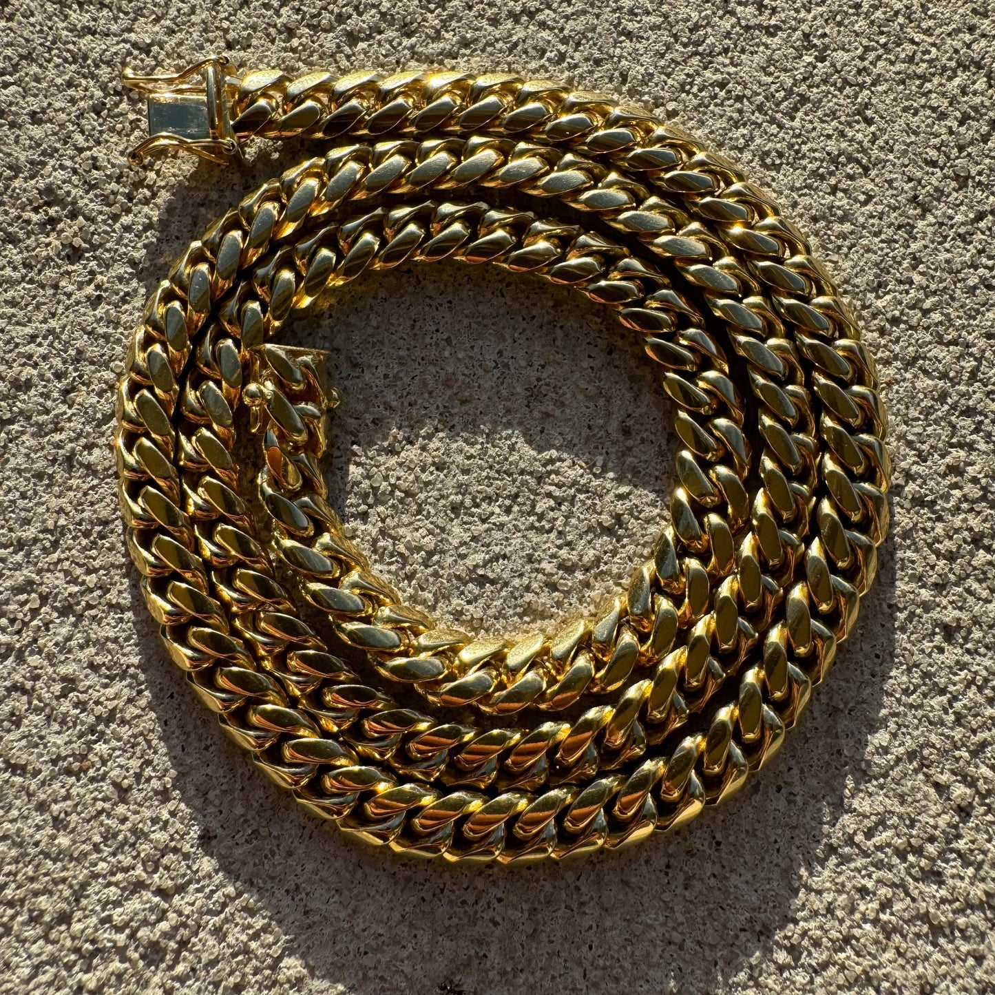 Brand New Handmade Solid 14k Yellow Gold Heavyweight Miami Cuban Link Necklace (22”)