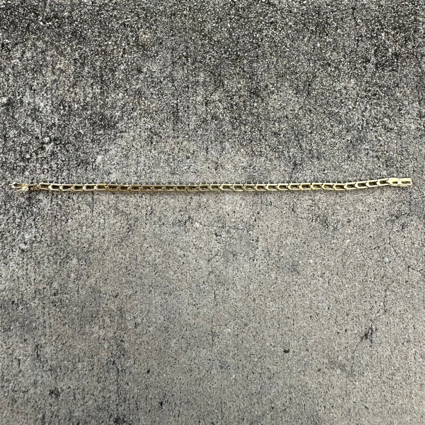 Vintage 5.0ctw Natural Champagne Diamond 14k Gold Tennis Bracelet (7.15”)