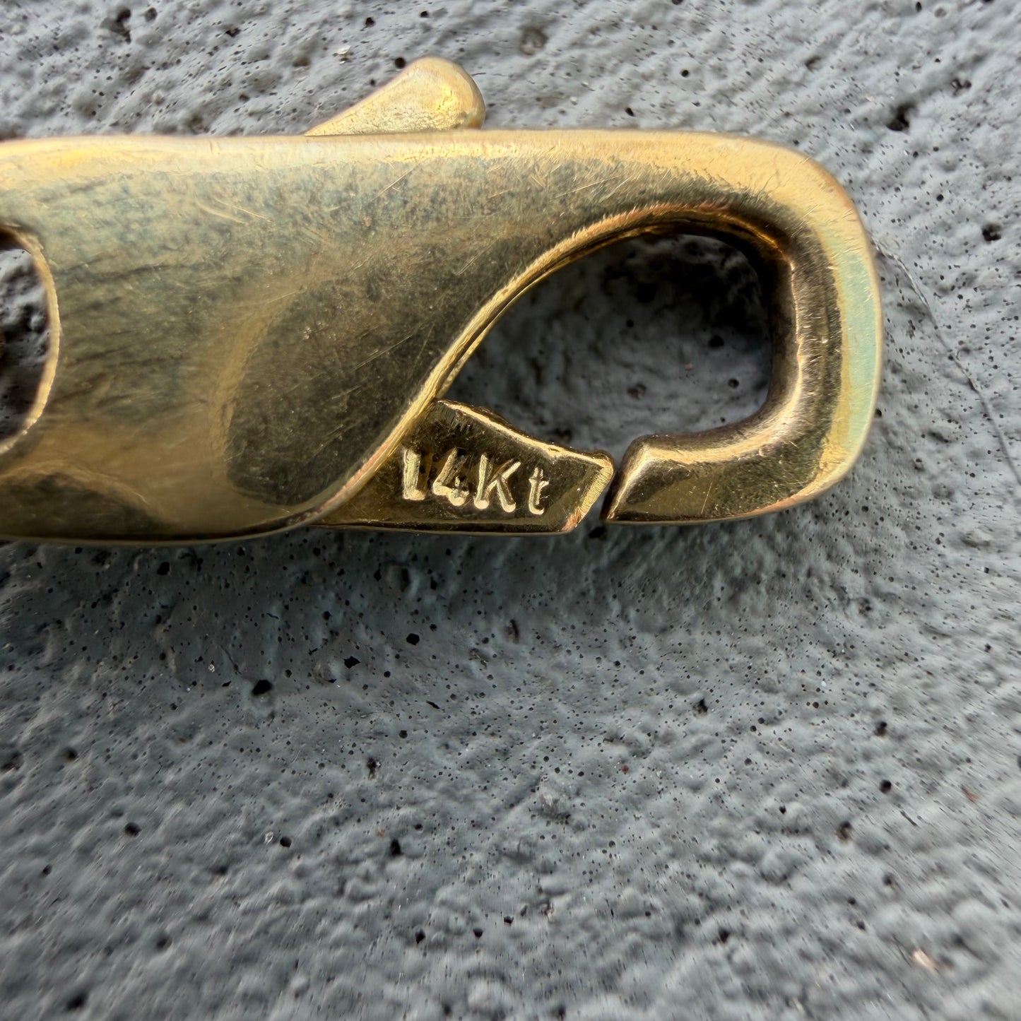 Vintage Fully Solid 14k Yellow Gold Heavyweight Chaine D’ Ancre Puffed Mariner Link Bracelet (7.5”)