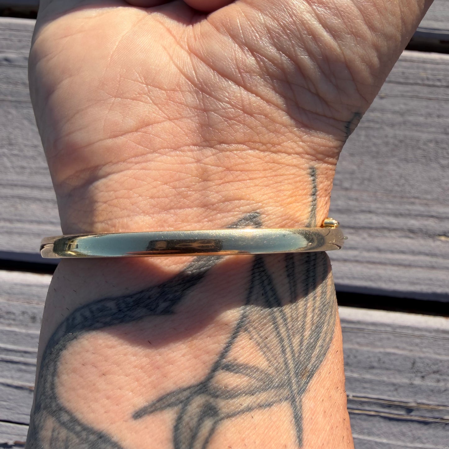 Vintage Solid 14k Yellow Gold 2.0ctw Natural VS Diamond Heavyweight Bangle Bracelet (5.75”-6.5”)