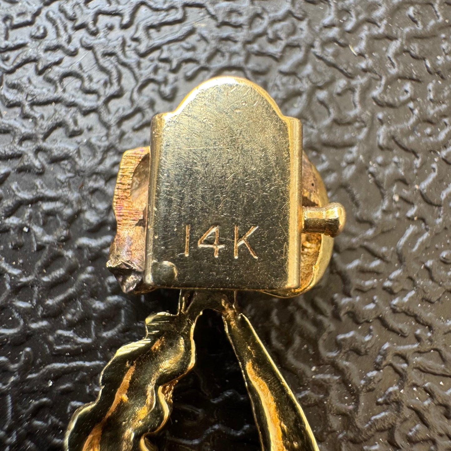 1970’s Solid 14k Yellow Gold Heavyweight Nugget Heart Link Bracelet (6.75”)