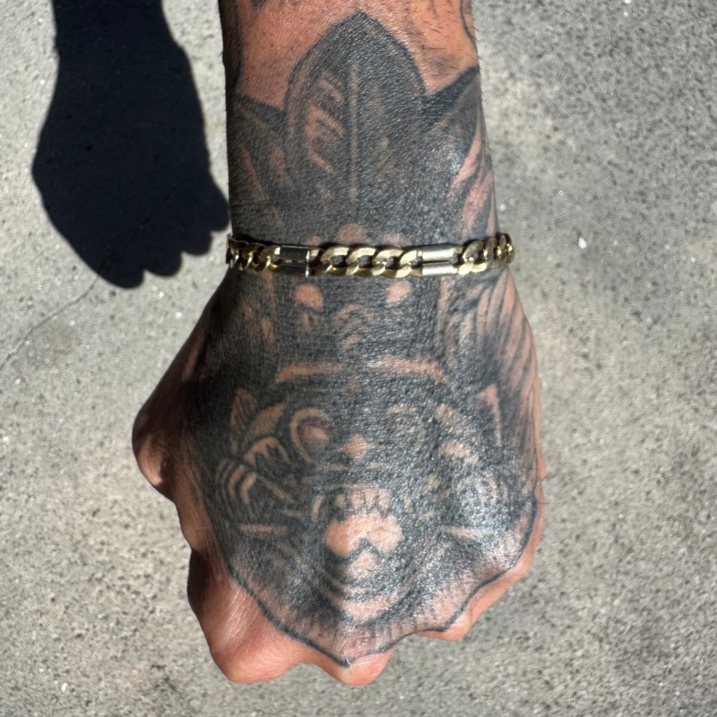 Vintage Solid 14k Yellow Italian Gold Tony Soprano Razorblade Curb Link Bracelet (8.25”)