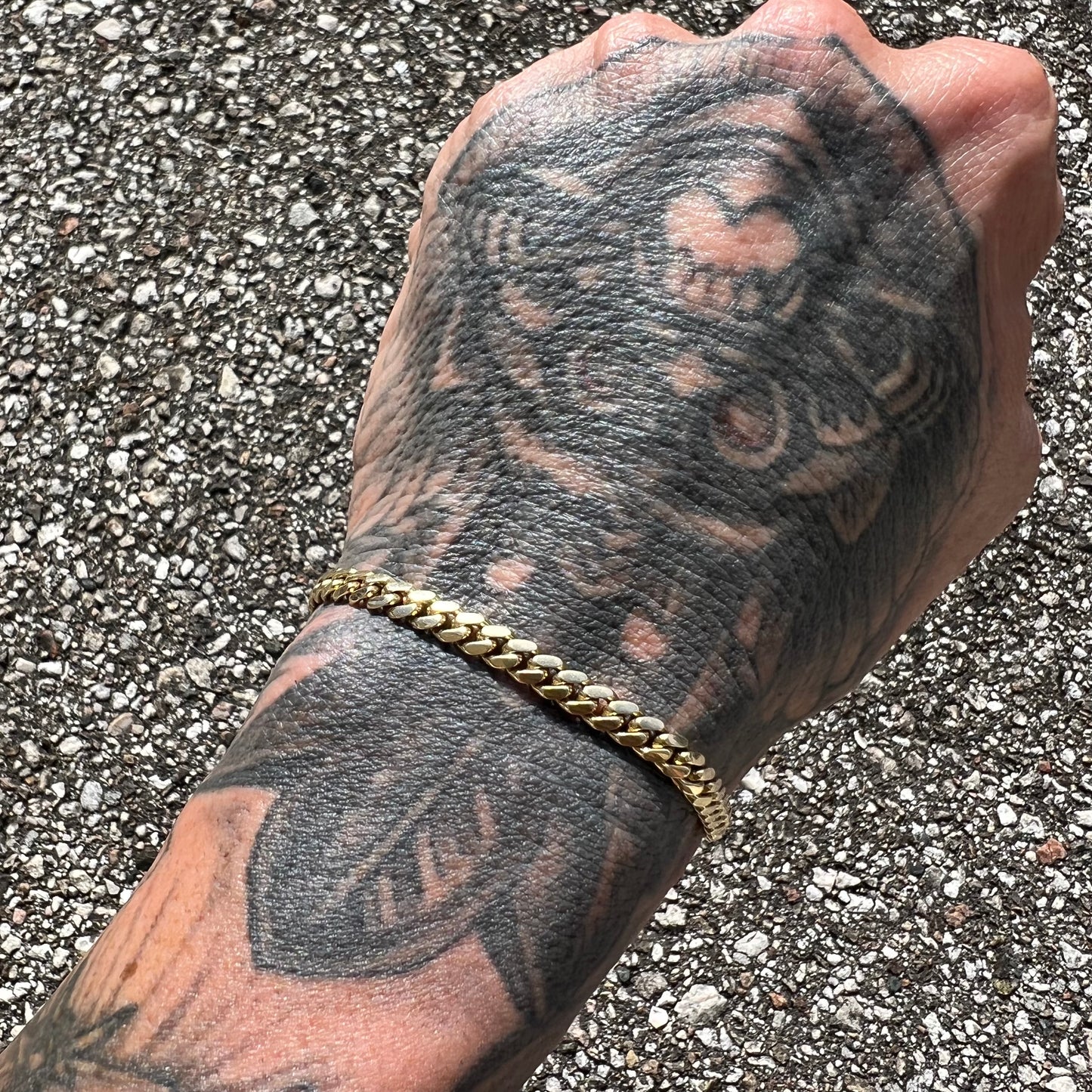 Vintage Solid 14k Yellow Gold Miami Cuban Link Bracelet (8”)