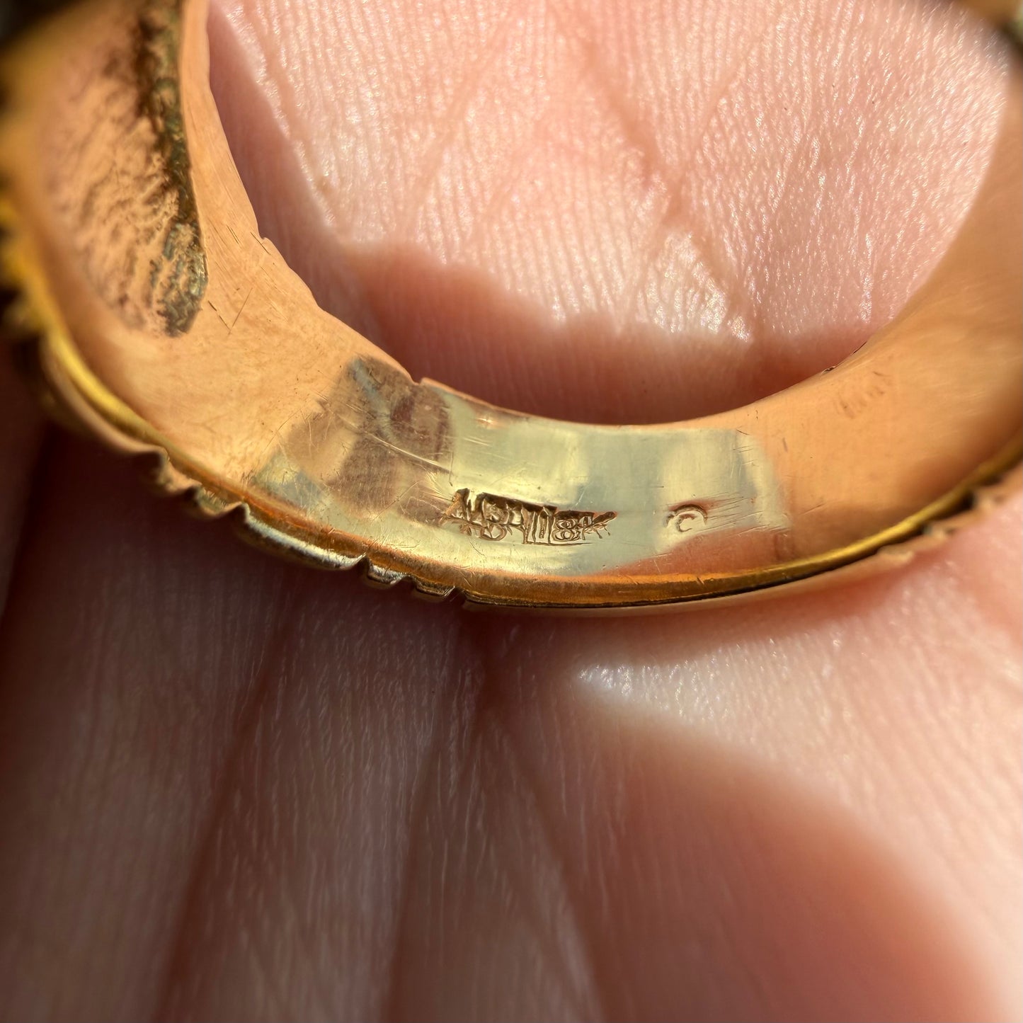 Vintage 2.0ct Natural VS1/I Old Euro Cut Diamond Solid 18k Yellow Gold Basket Weave Solitaire Ring(8)