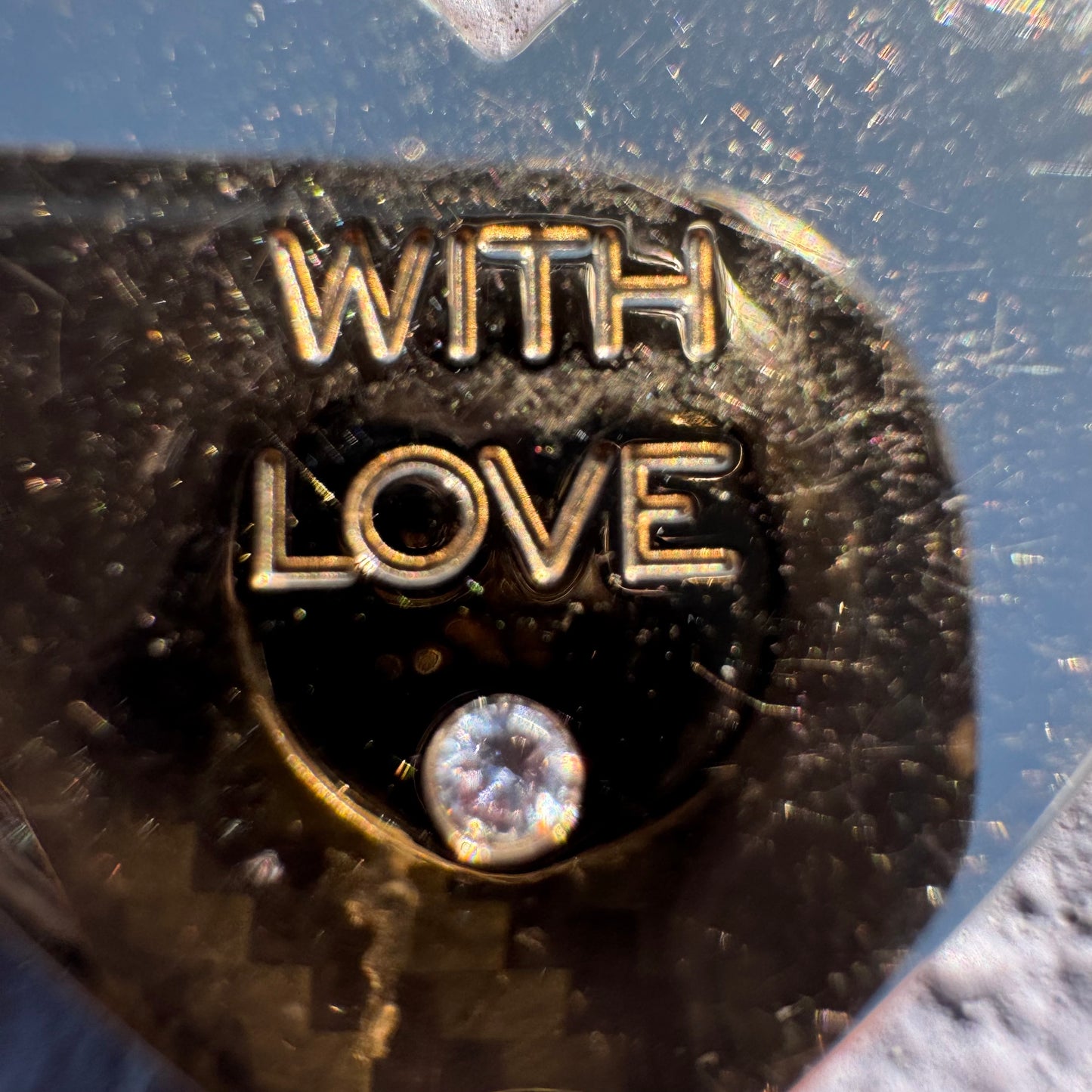 Vintage Tiffany & Co. Solid 18k Gold “With Love” Natural Diamond Heart Pendant